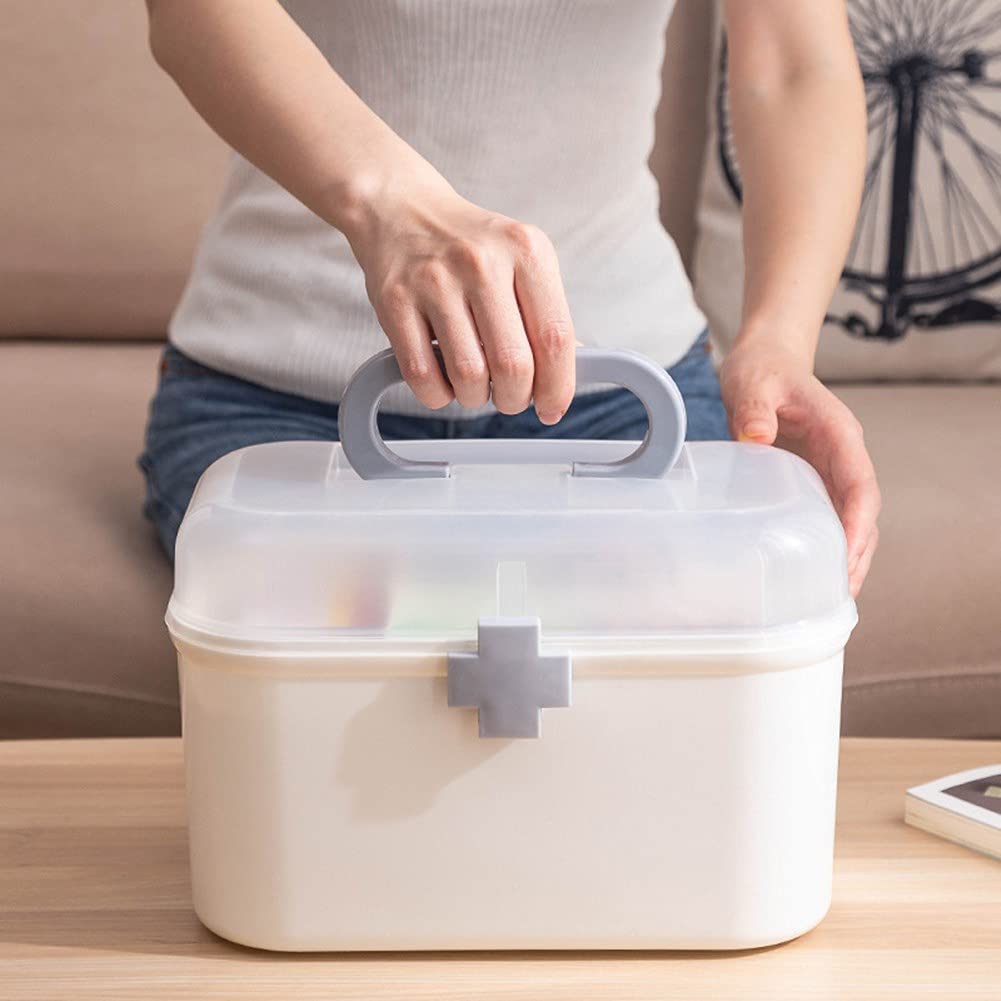 Cheaonglove Large First Aid Kit - Portable Medicine Storage Box with Modern Design, White, Unisex - Perfect for Home, Office, Travel & Emergency Preparedness
