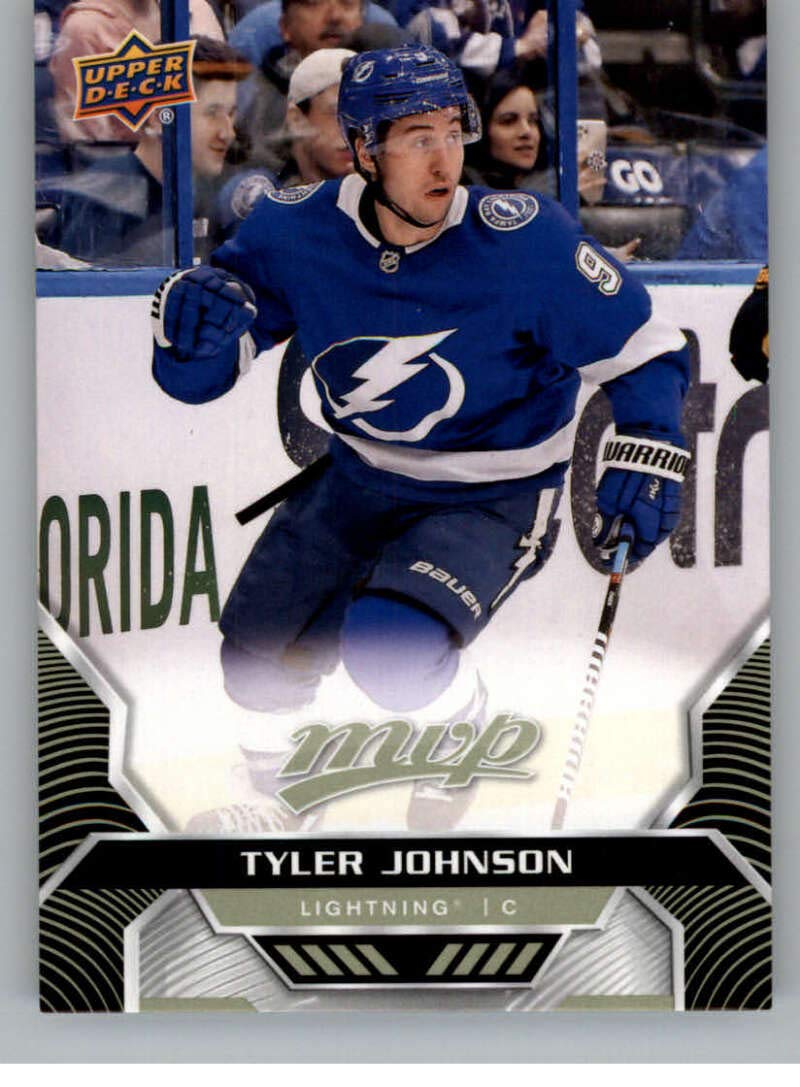 2020-21 Upper Deck MVP Hockey #111 Tyler Johnson Tampa Bay Lightning NHL Trading Card - Official Collectible Sports Memorabilia for Hockey Fans and Card Collectors - Perfect for Display, Trading, and Investment