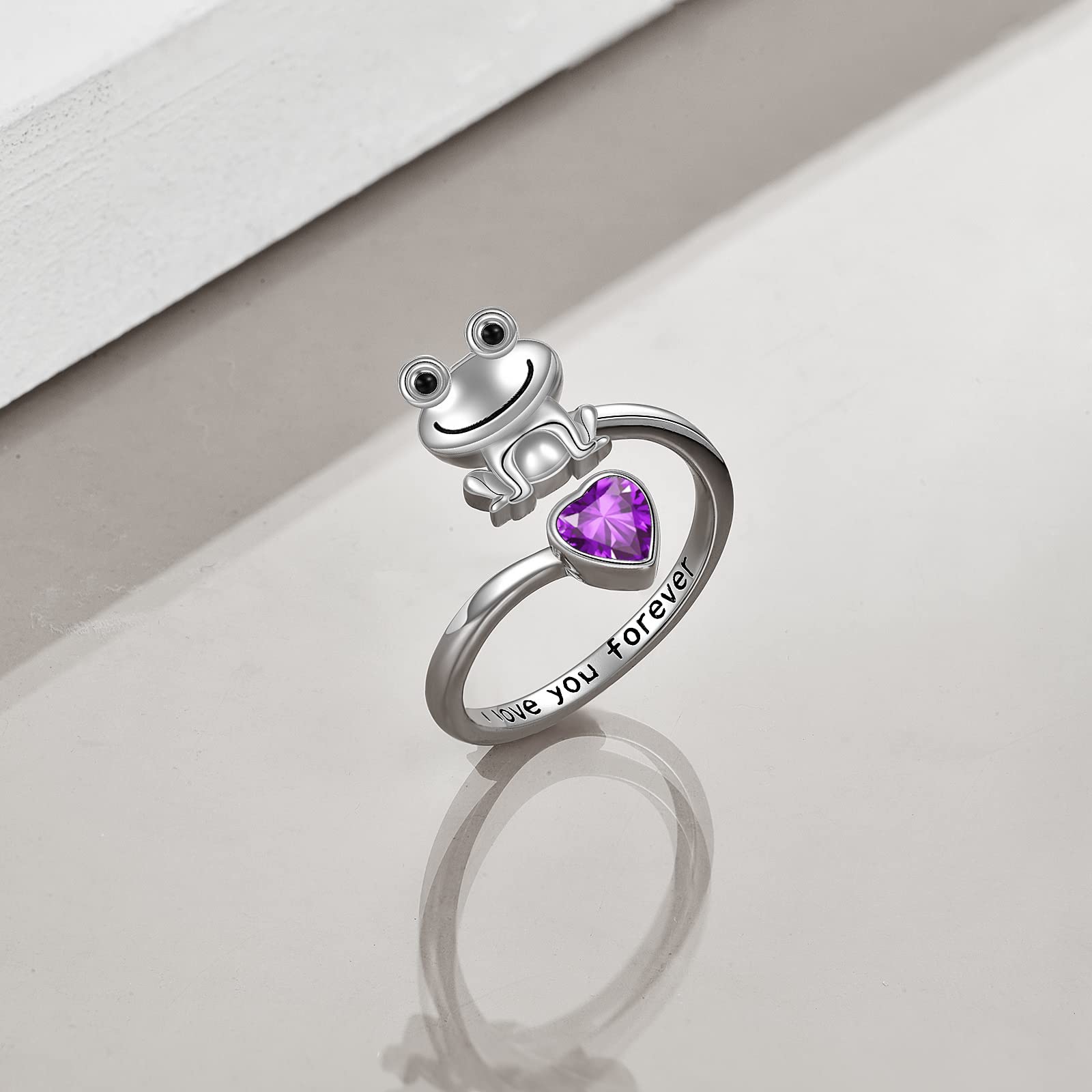 925 Sterling Silver Anxiety Rings for Women & Men - Frog, Wolf, Dragonfly, Hummingbird, Fox, Elephant, Panda, Red Panda & Angel Wings Open Rings | Stress Relief Jewelry for Daily Wear, Gifts & Meditation