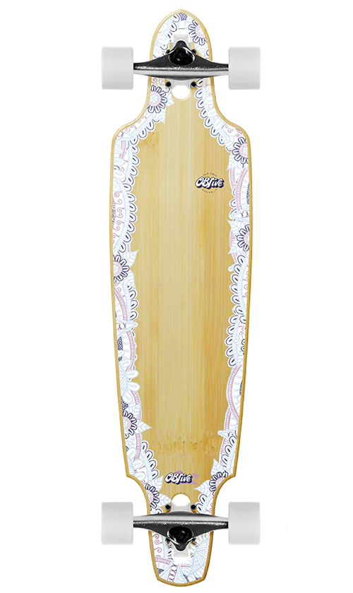 OBfive Em Carey Pastel Drop Through Longboard 38 Inch - Perfect for Cruising, Commuting & Downhill Riding - Smooth & Stable Skateboard for Beginners & Pros