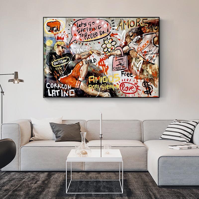 Creation of Adam Canvas Wall Art - Famous Michelangelo Painting Reproduction - Religious & Renaissance Home Decor - Perfect for Living Room, Bedroom, Office & Church