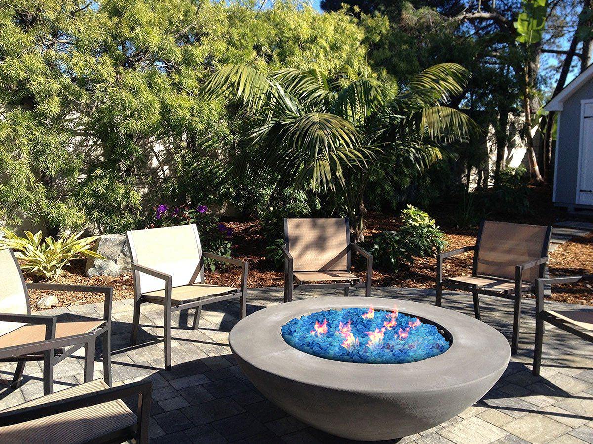 Skyflame 10-Pound Crushed Fire Glass - Premium Fire Pit & Fireplace Decor, Vase Filler, Garden Landscaping & Resin Art Material in Sea Blue - Perfect for Outdoor Patio, Backyard Fire Features & DIY Craft Projects