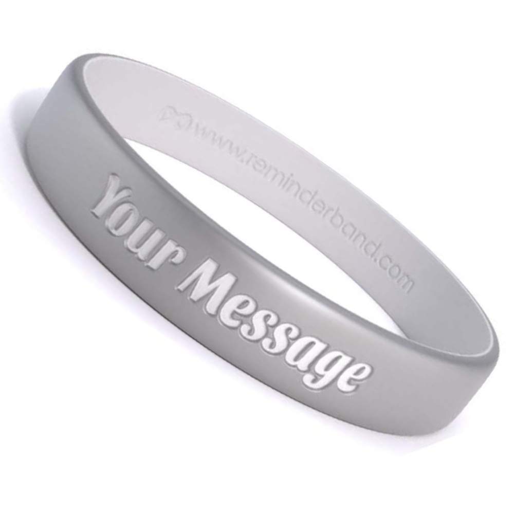 Custom Personalized Silicone Wristbands - Motivational Rubber Bracelets for Events, Gifts & Fundraising - Awareness Support Bands for Sports Teams, Charity Walks & Corporate Promotions