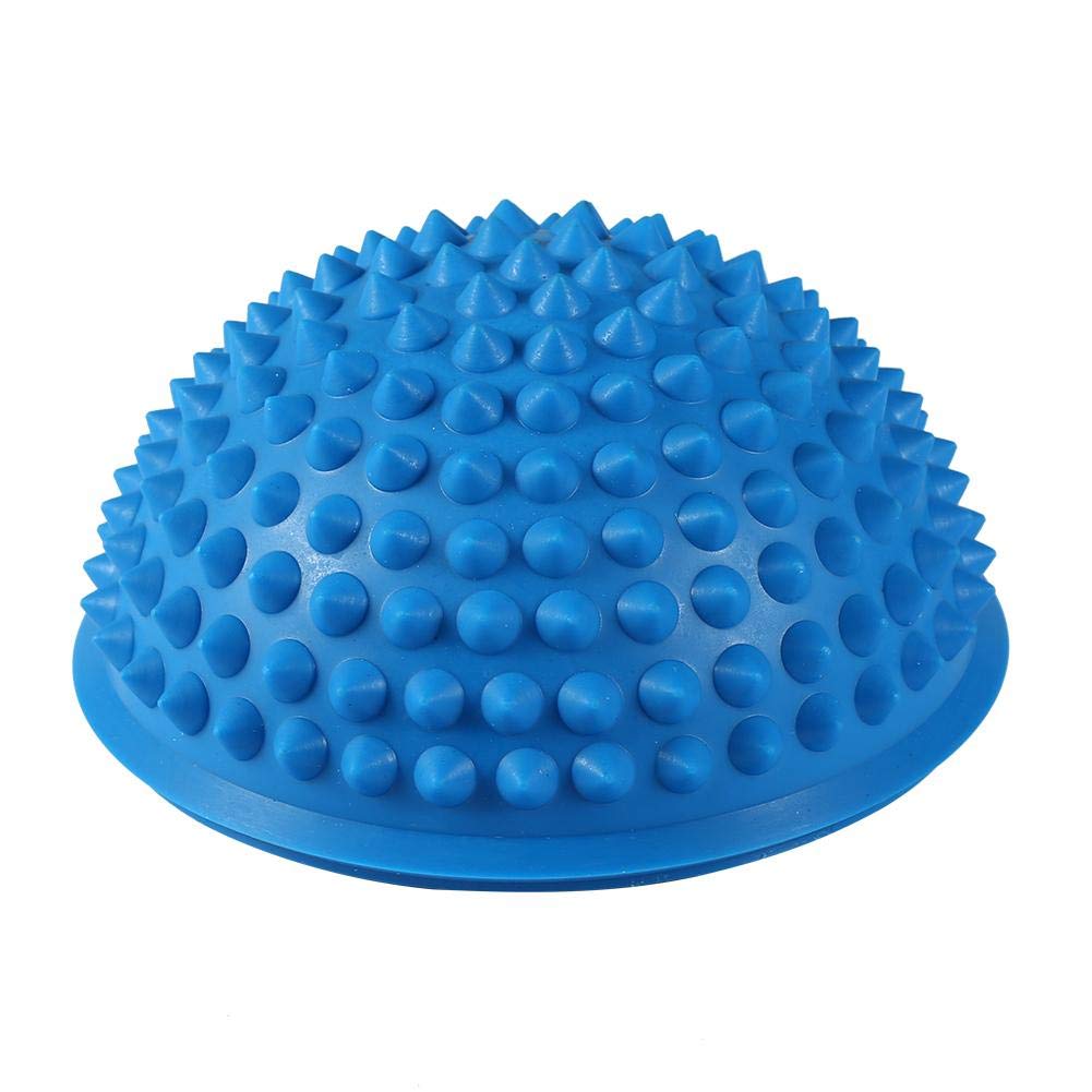Yosoo Half Round Massage Ball for Yoga, Foot Fitness & Pain Relief - PVC Balance Ball for Gym, Exercise & Muscle Recovery - 5 Colors (Blue) - Perfect for Home, Office & Sports Recovery