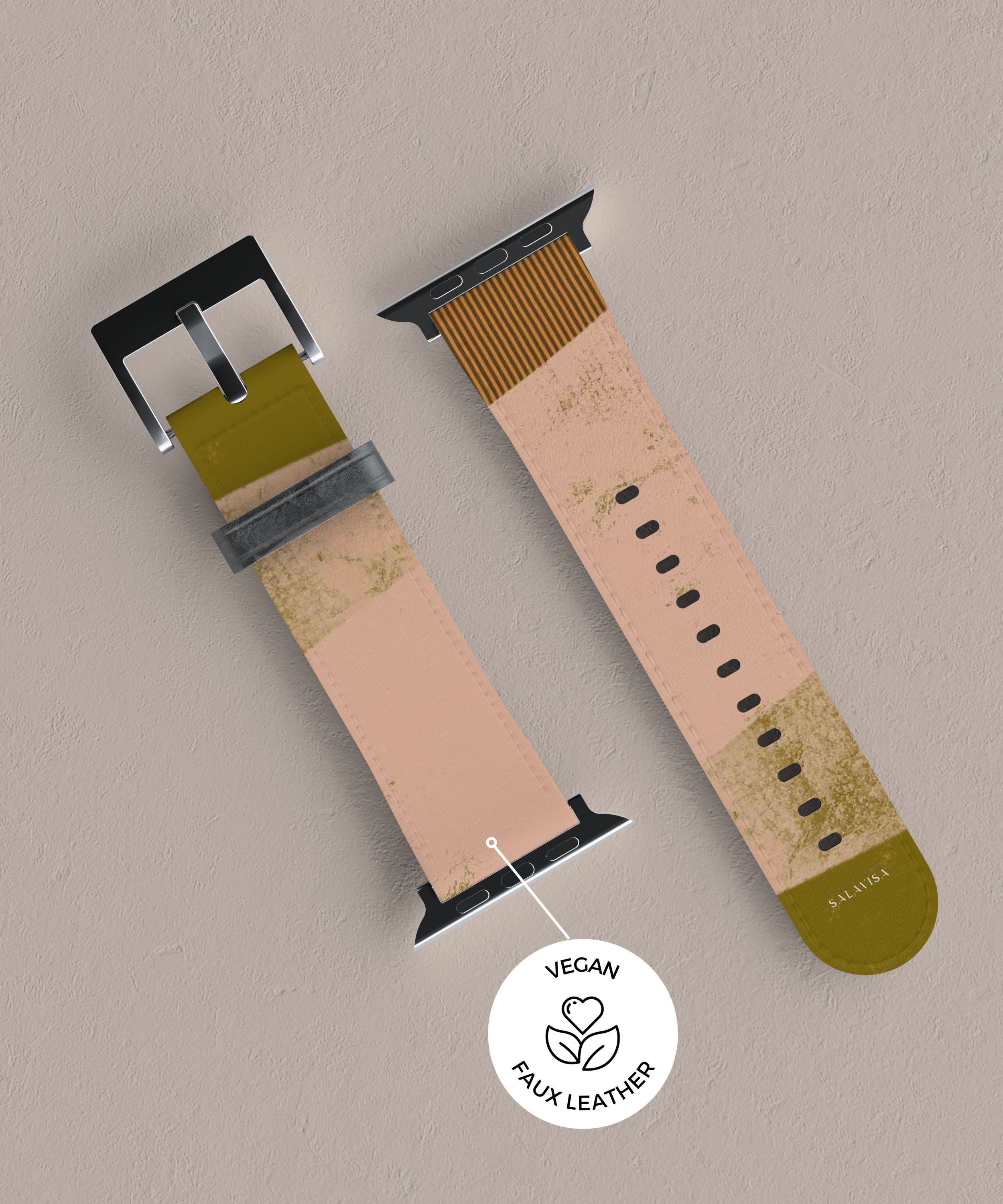 Premium Olive Green Organic Apple Watch Band - Eco-Friendly, Soft & Durable for Series 1-9 - Perfect for Workouts, Office & Everyday Wear