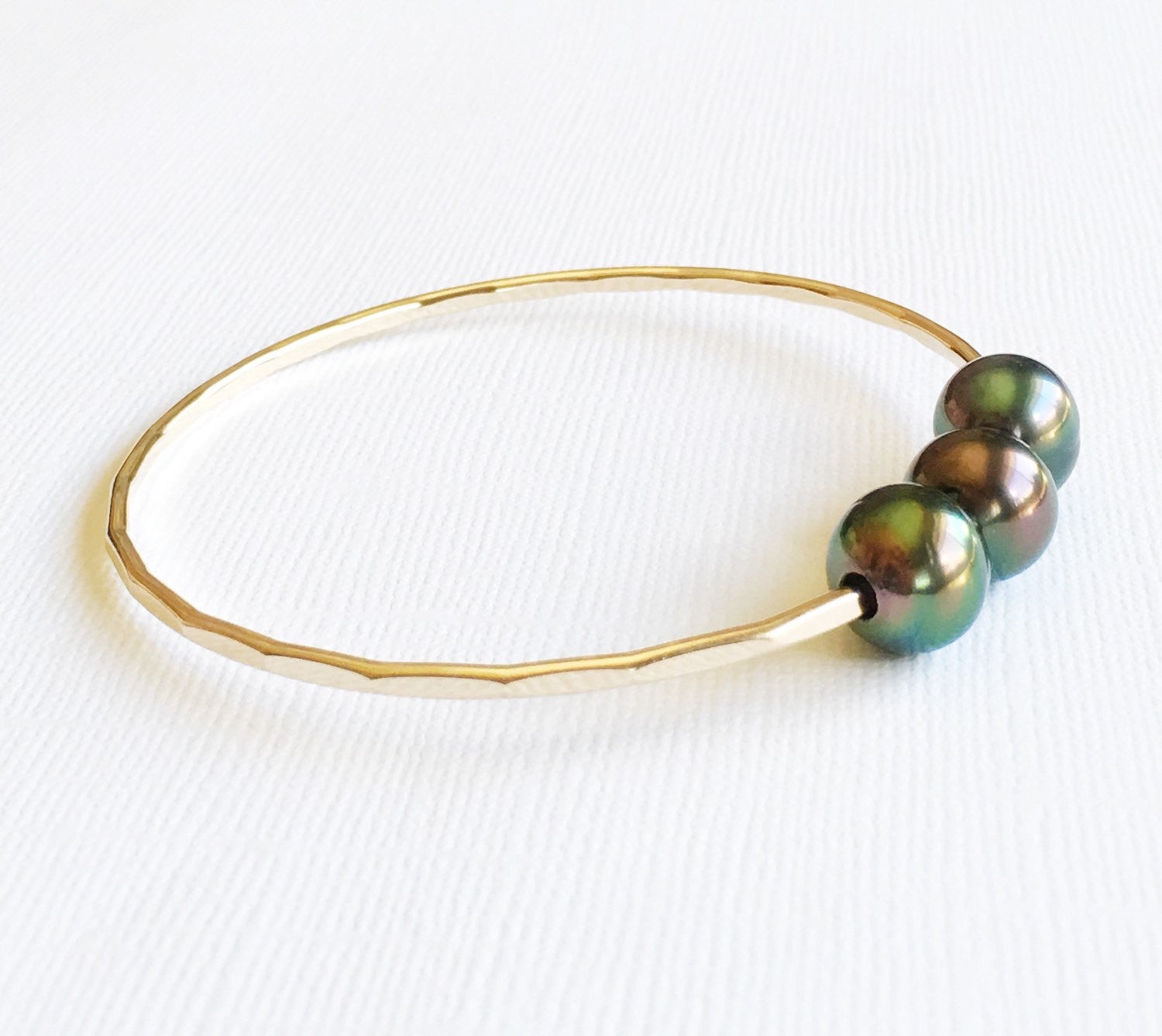 Bangle Paige Tahitian Pearl Bracelet (B237) - Elegant Jewelry for Women, Perfect for Weddings & Special Occasions