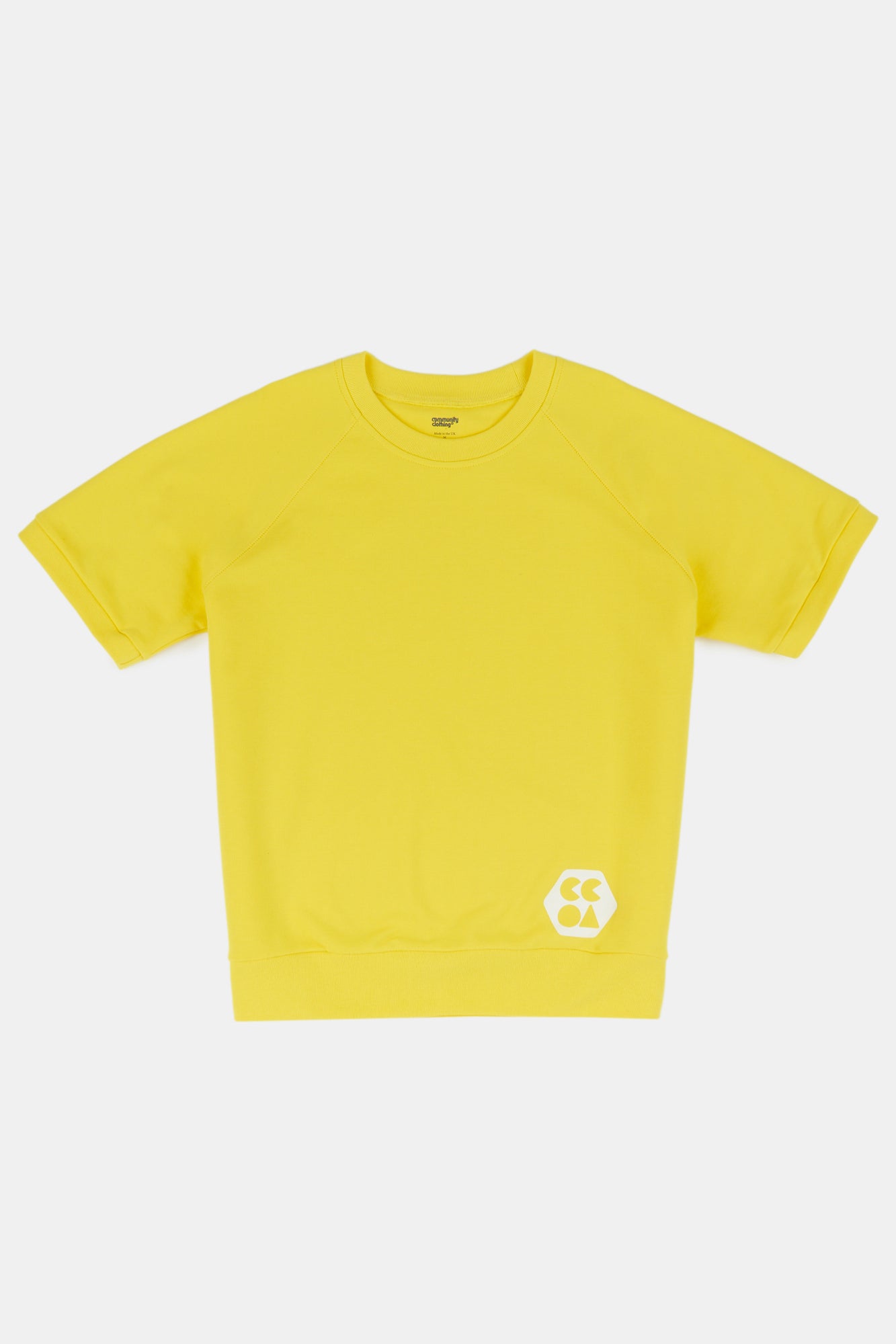 Women's Short Sleeve Raglan Training Top - Eco-Friendly Plastic-Free Workout Shirt in Canary Yellow | Perfect for Yoga, Gym & Running