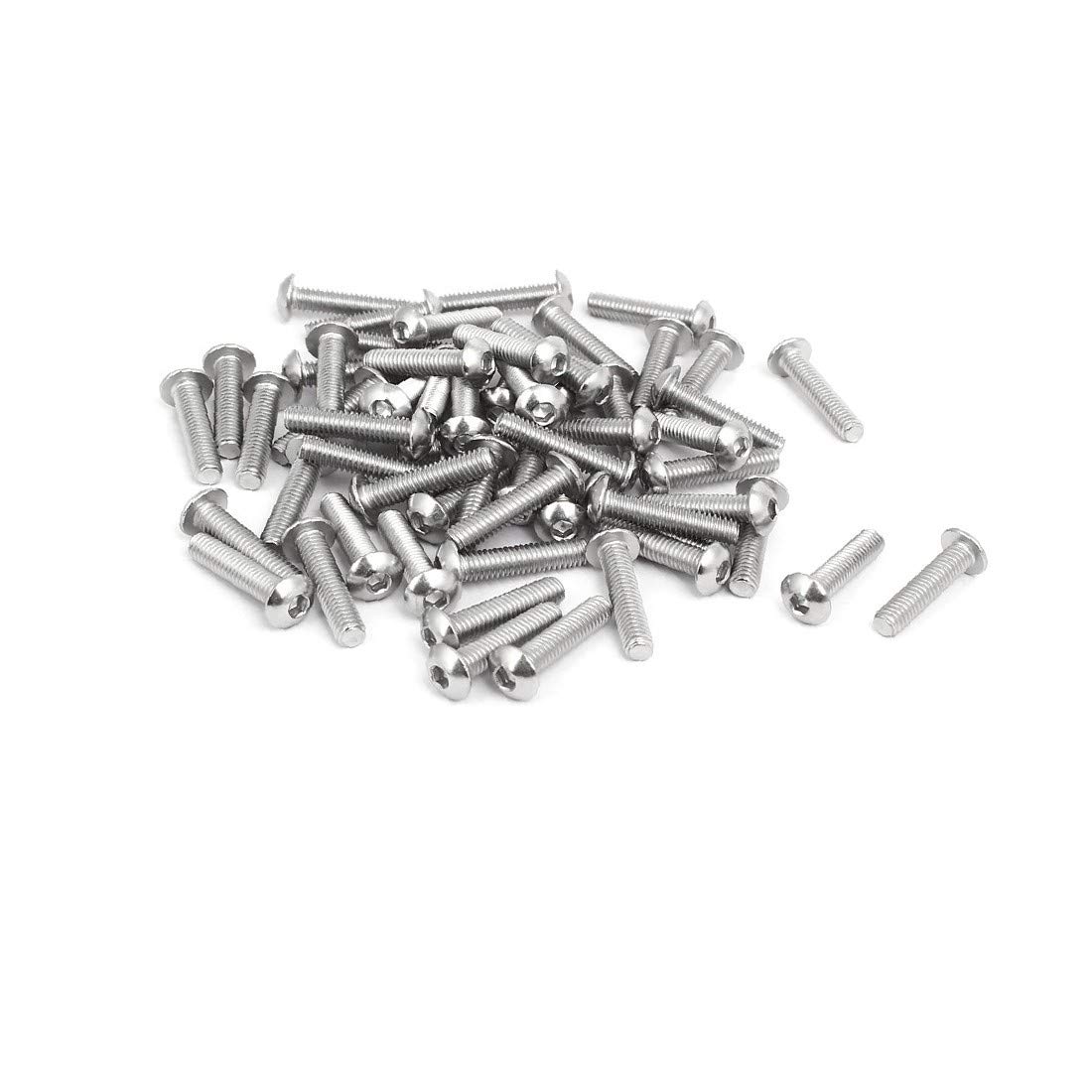Stainless Steel M4x18mm Hex Socket Cap Screws - 60pcs for DIY & Furniture Assembly