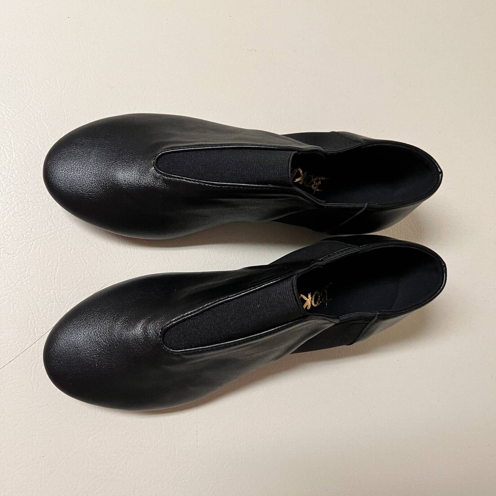 Bokimd Girls Black Elastic Jazz Dance Shoes - Split Sole for Big Kids Size 7Y - Perfect for Ballet, Jazz, and Modern Dance Classes