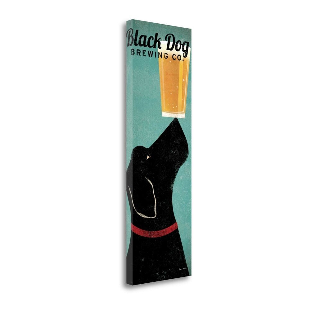 Black Dog Brewing Co. by Ryan Fowler - Premium Giclee Art Print on Gallery Wrapped Canvas, Ready to Hang Wall Decor - Perfect for Home, Office, Bar or Brewery Decor