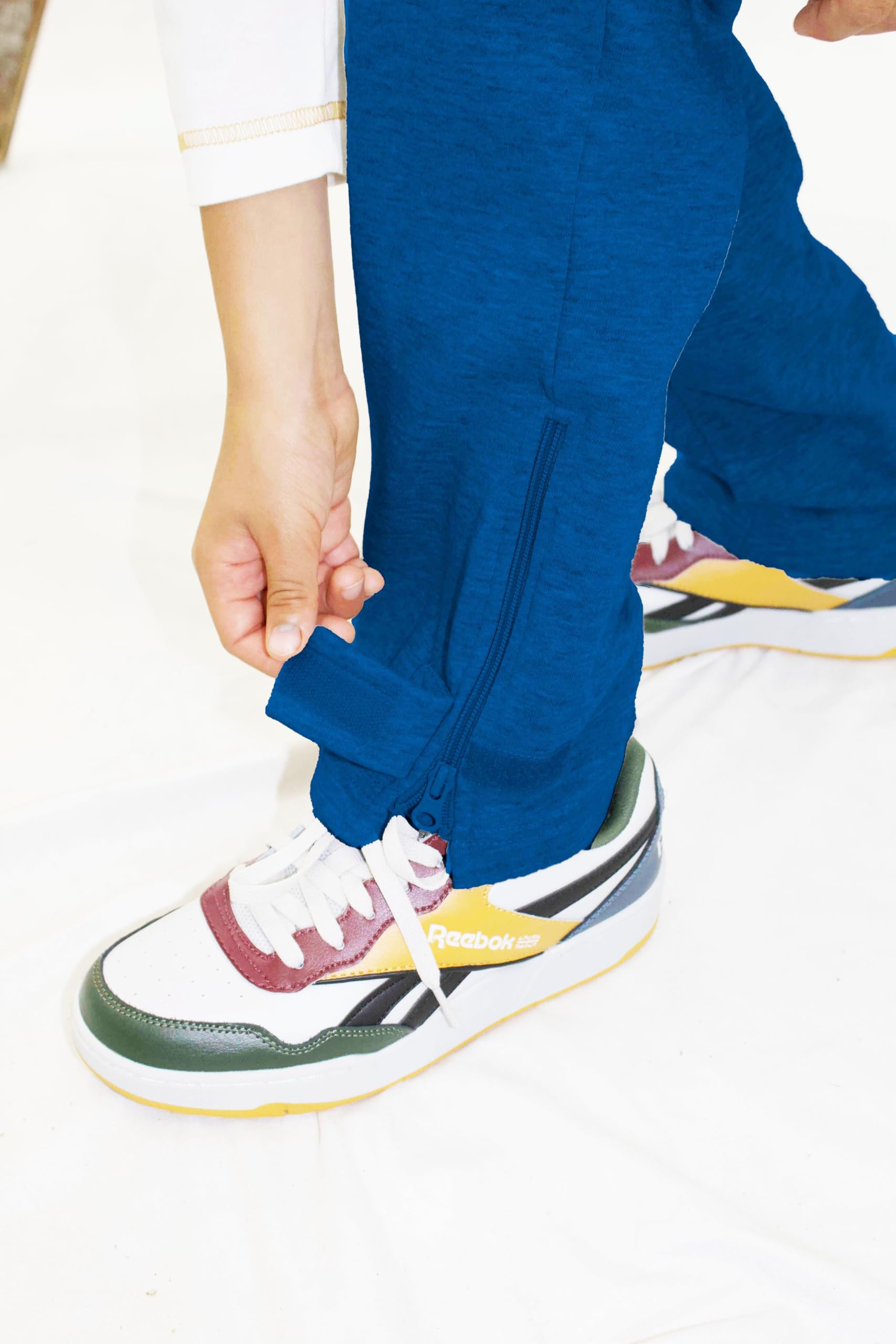 Adaptive Kids' Sweatpants with Elastic Waist & Side Zippers - Easy On/Off Straight Leg Pants for Children with Special Needs - Perfect for Therapy, School & Playtime