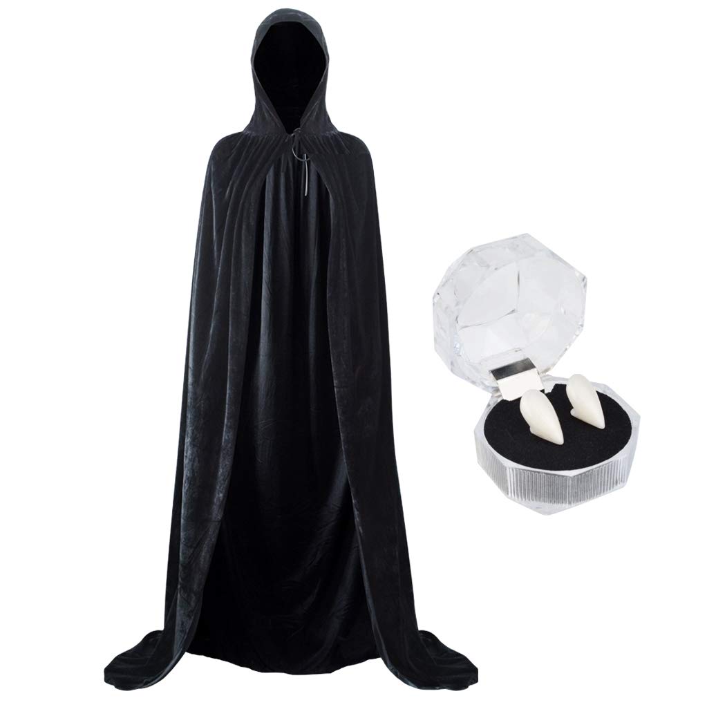 Bskifnn Vampire Cloak with Fangs Set - 59