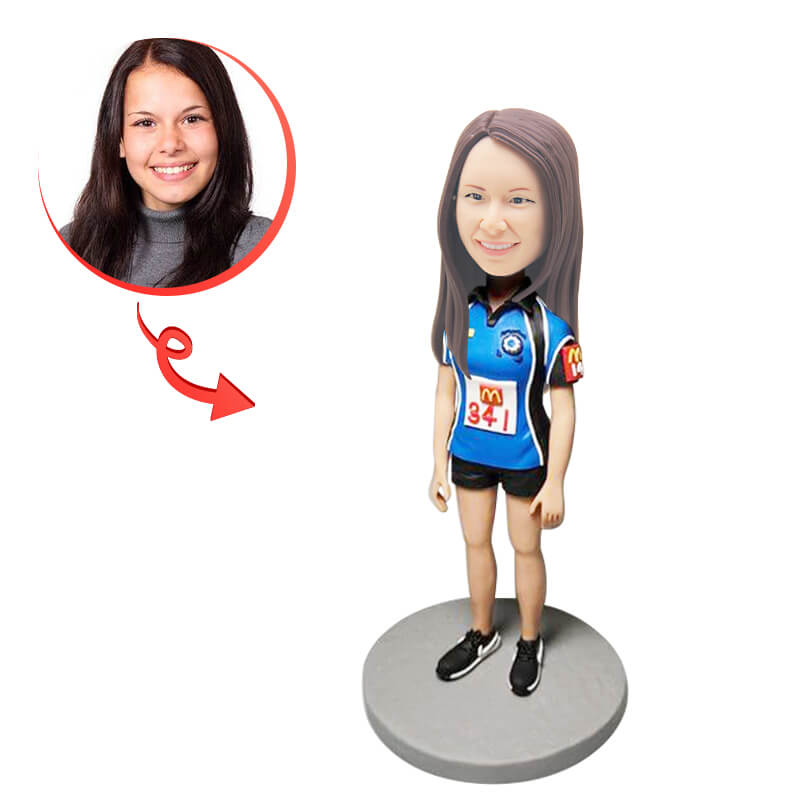 Custom Marathon Runner Bobblehead - Personalized Sports Fan Gift for Runners & Athletes - Perfect for Office Desk, Race Day Celebrations & Running Enthusiast Collections