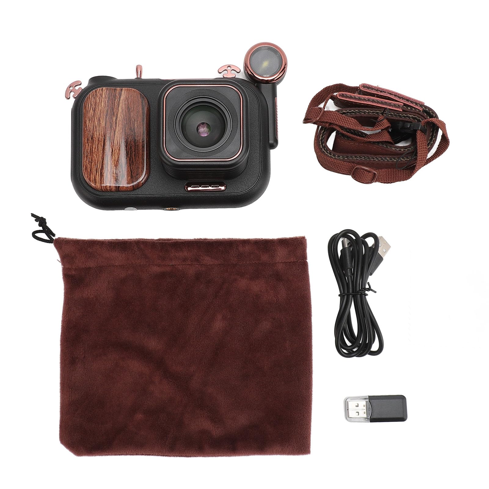 Retro Digital Video Camera with Night Vision & WiFi - 5°C to 50°C Temperature Range, Compact Point and Shoot Camcorder for Travel, Vlogging & Outdoor Photography