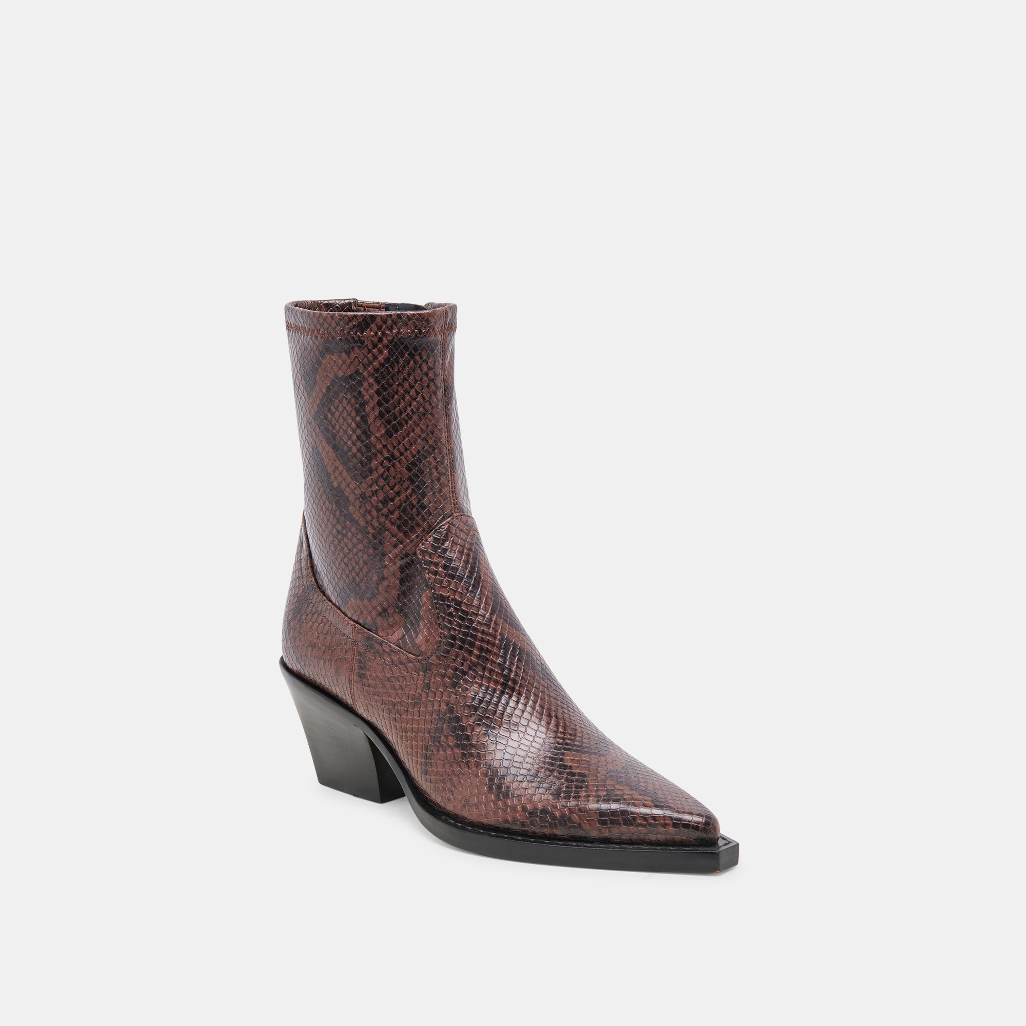 Rutger Boots Java Embossed Stella - Stylish Leather Ankle Boots for Women | Perfect for Casual Outfits, Office Wear & Night Out