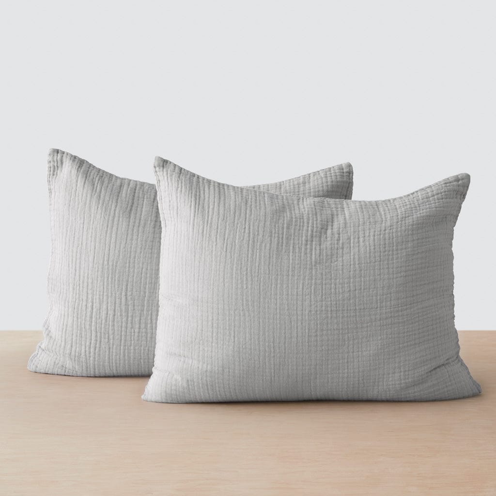 Organic Cotton Gauze Pillow Shams - Soft & Breathable Bedding for a Comfortable Sleep - Perfect for Home, Hotel, and Guest Room Decor