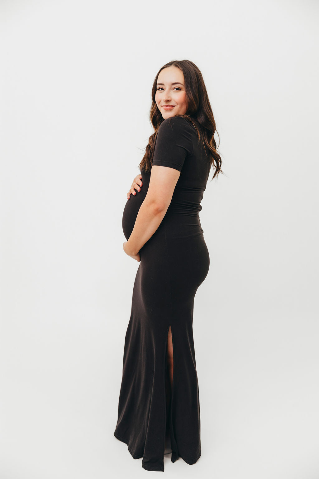 Ellis Maxi Dress in Black - Bump Friendly Maternity Dress for Women | Comfortable & Stylish Pregnancy Wear for Casual Outings, Baby Showers & Special Occasions