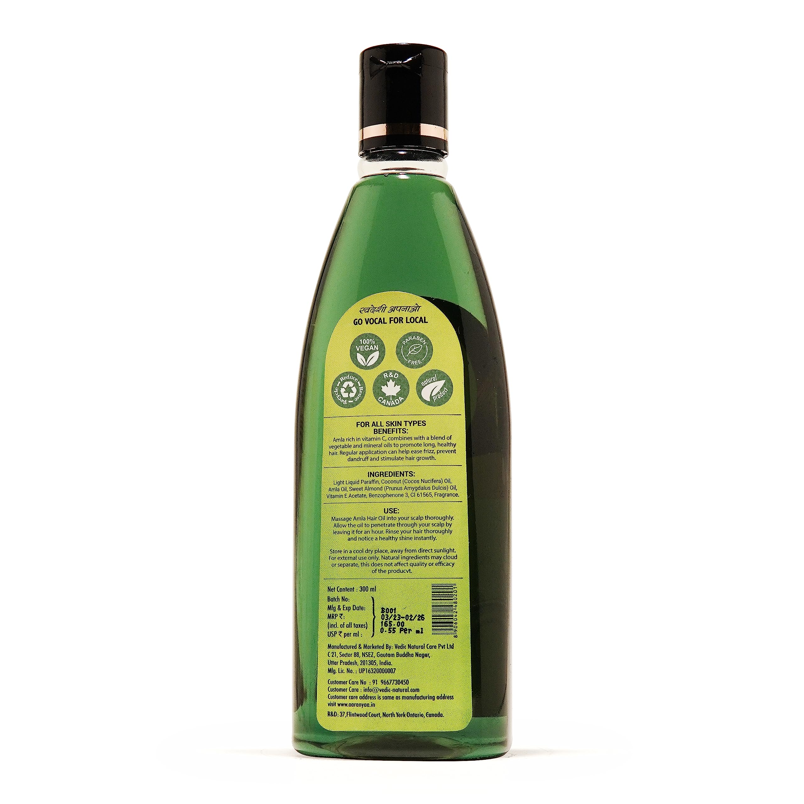 Aaranyaa Amla Hair Oil for Hair Growth & Strength - Natural Ayurvedic Treatment for Dry, Damaged Hair - Use for Scalp Massage & Daily Hair Care