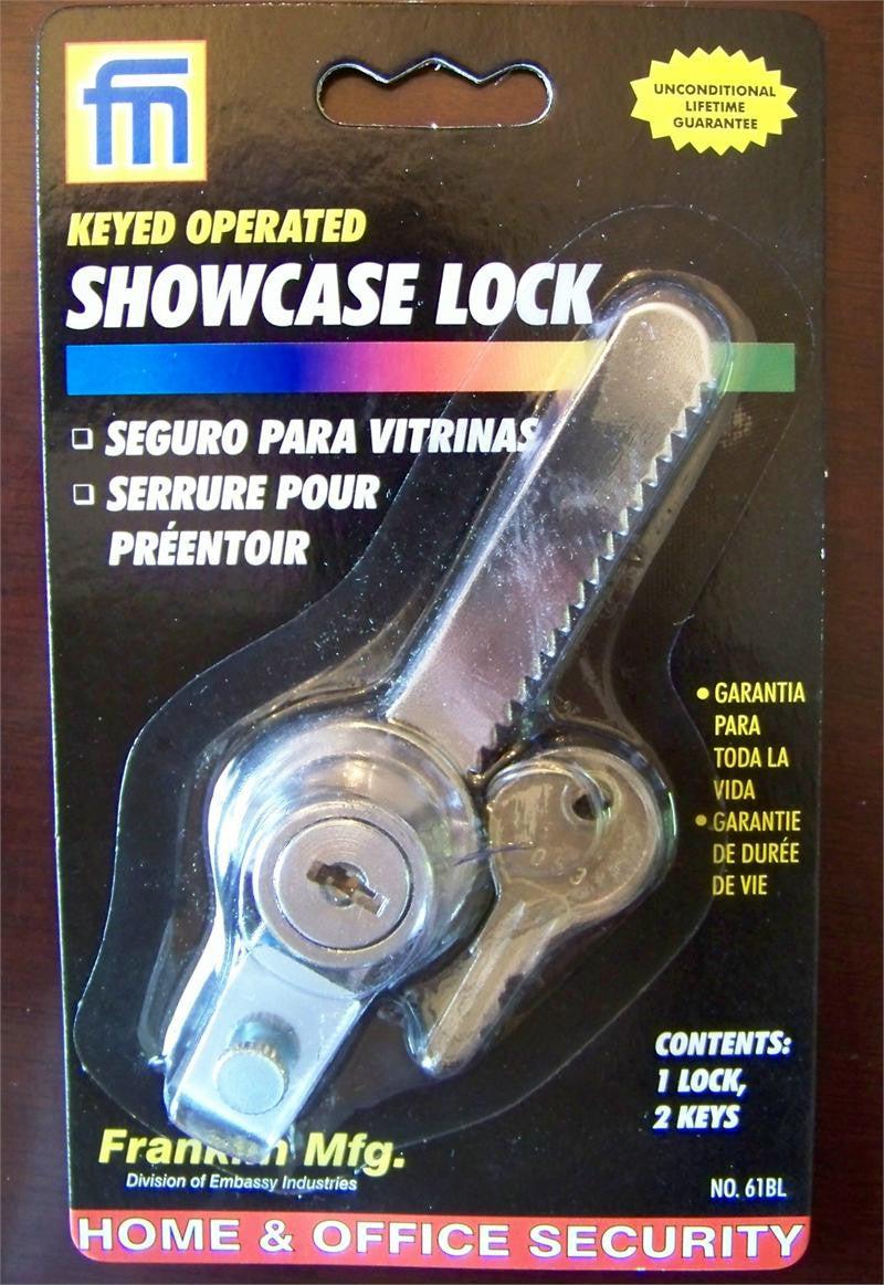 Secure Display Case Lock with Key - Durable & Reliable for Retail Stores, Jewelry Cabinets, and Collectibles Protection