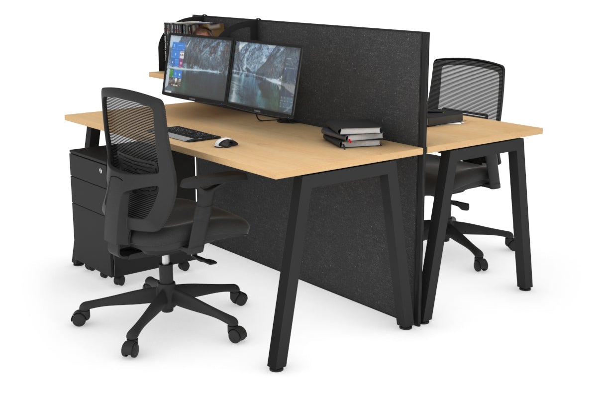 Horizon Quadro 2-Person Office Workstation Bench with A-Legs - 47.2