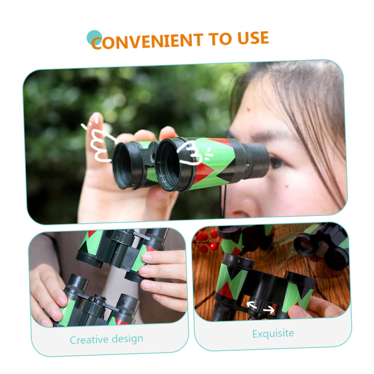 12 Pcs Kids Binoculars for Outdoor Exploration - Durable Plastic Space-Themed Monocular Toys for Boys & Girls - Perfect for Bird Watching, Camping, Hiking & Nature Adventures