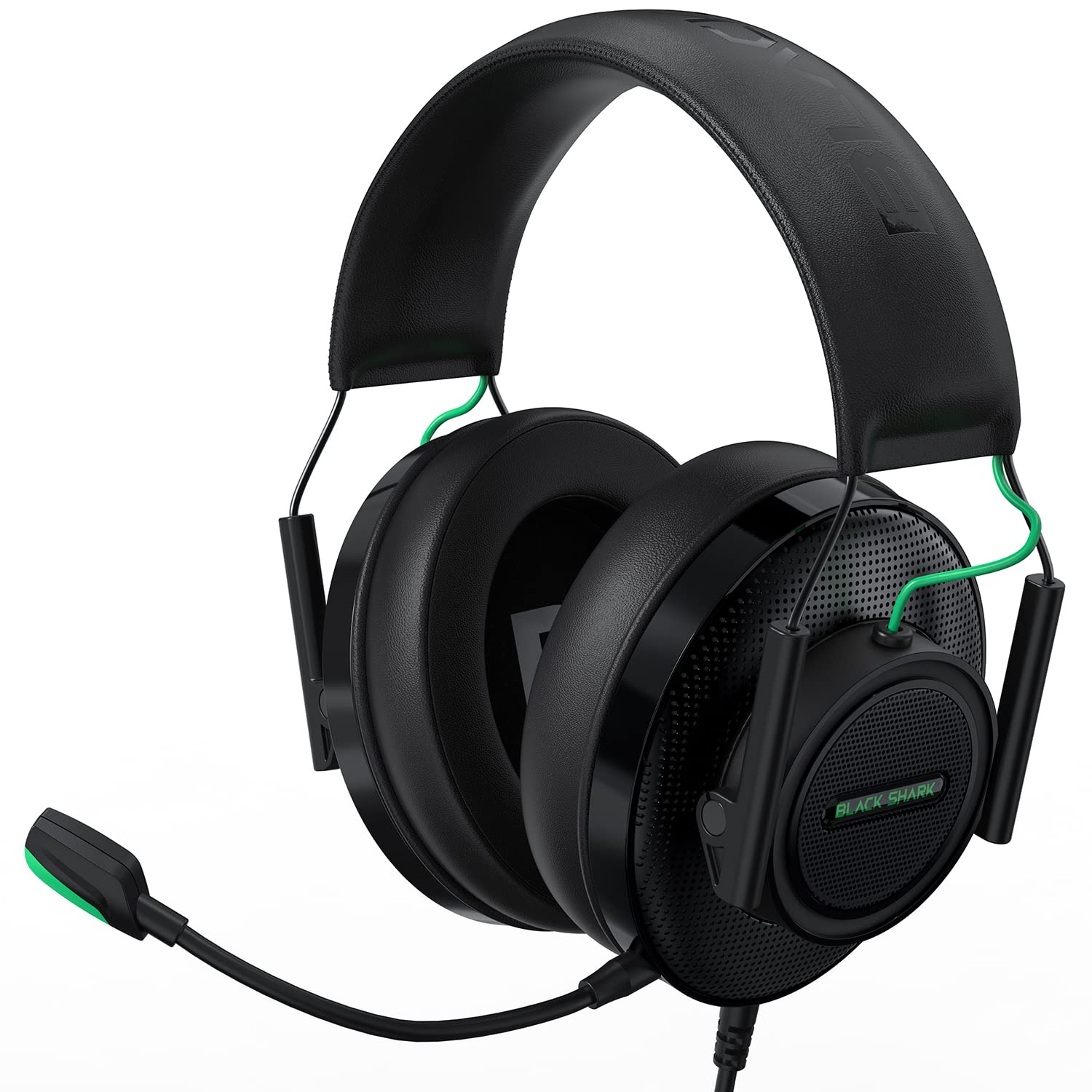 Black Shark Gaming Headset - Lightweight 295g Open Acoustic Headphones with Noise-Canceling Mic for PC, PS5, Xbox & Switch | 50mm Stereo Surround Sound for Competitive Gaming & Immersive Entertainment