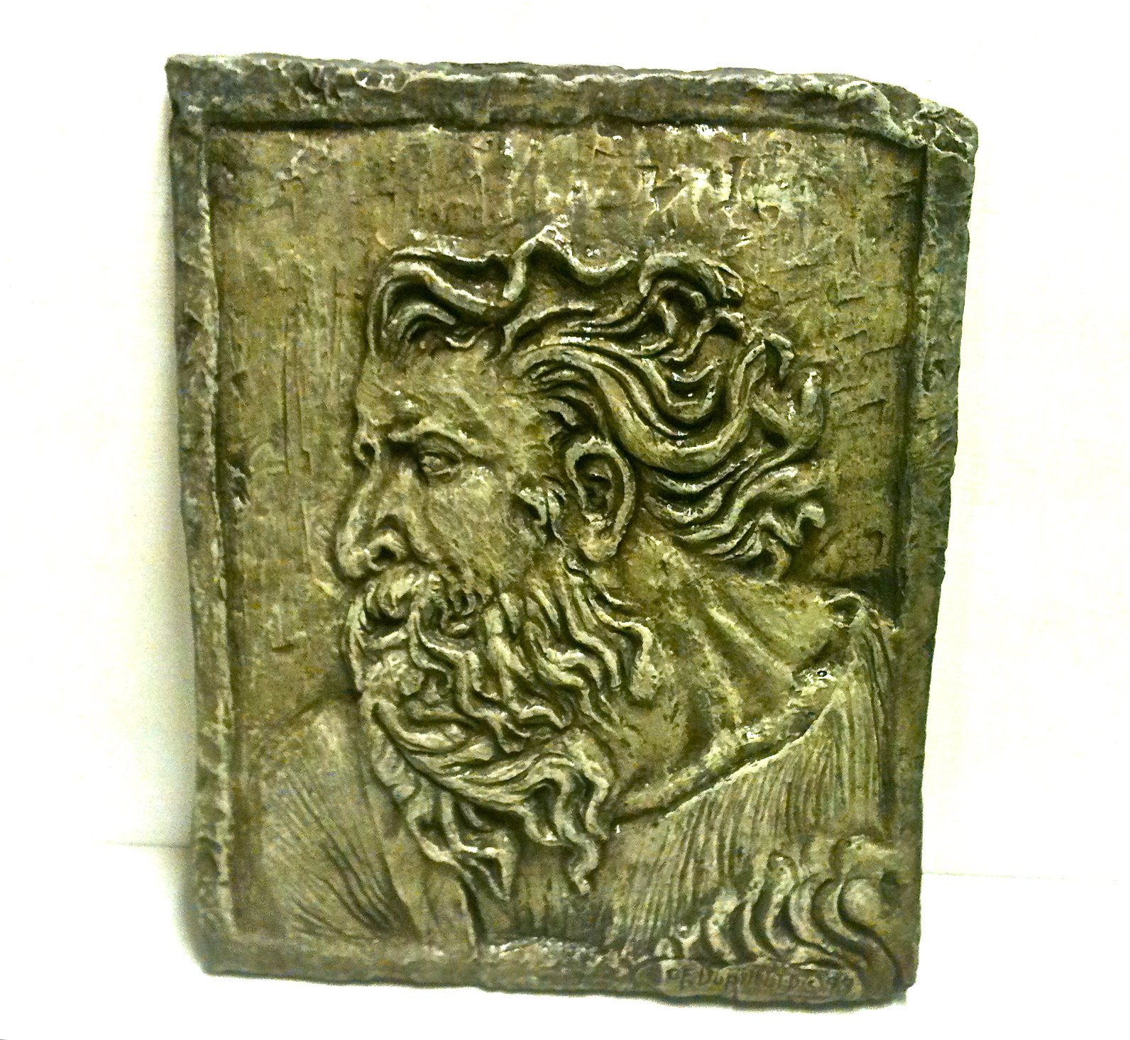 Religious Cast Stone Moses Relief Plaque - Sandstone & Shale Wall Art for Garden, Patio Decor - Inspirational Christian Gift for Christmas, Home, Church