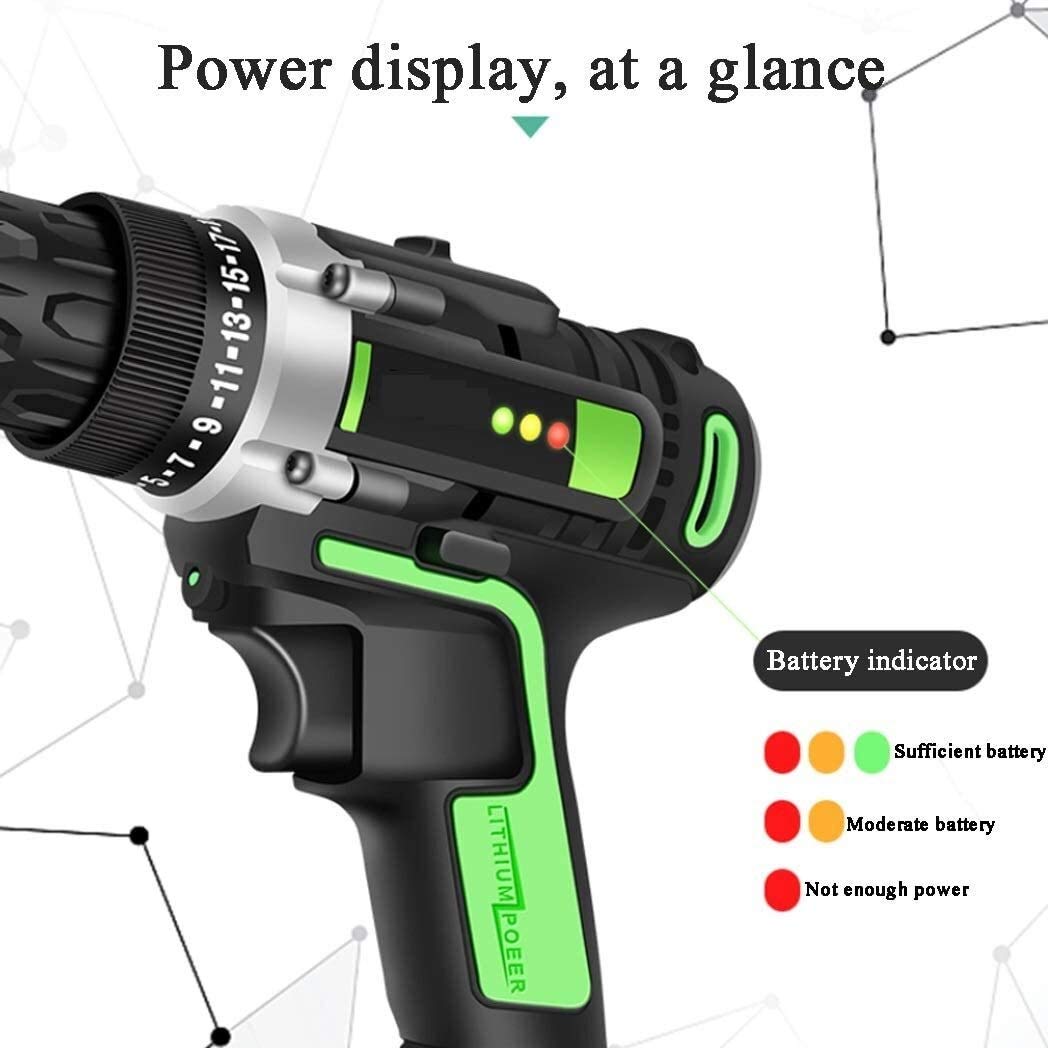 Rechargeable Cordless Electric Screwdriver Set with Carrying Case - Perfect for DIY Home Repairs, Furniture Assembly & Automotive Maintenance