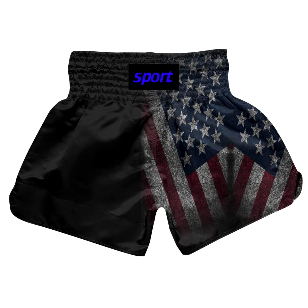 DZC Muay Thai Shorts for Men & Women - MMA Training, Gym Boxing, Kickboxing & Martial Arts Shorts - Perfect for Combat Sports & Fitness Workouts
