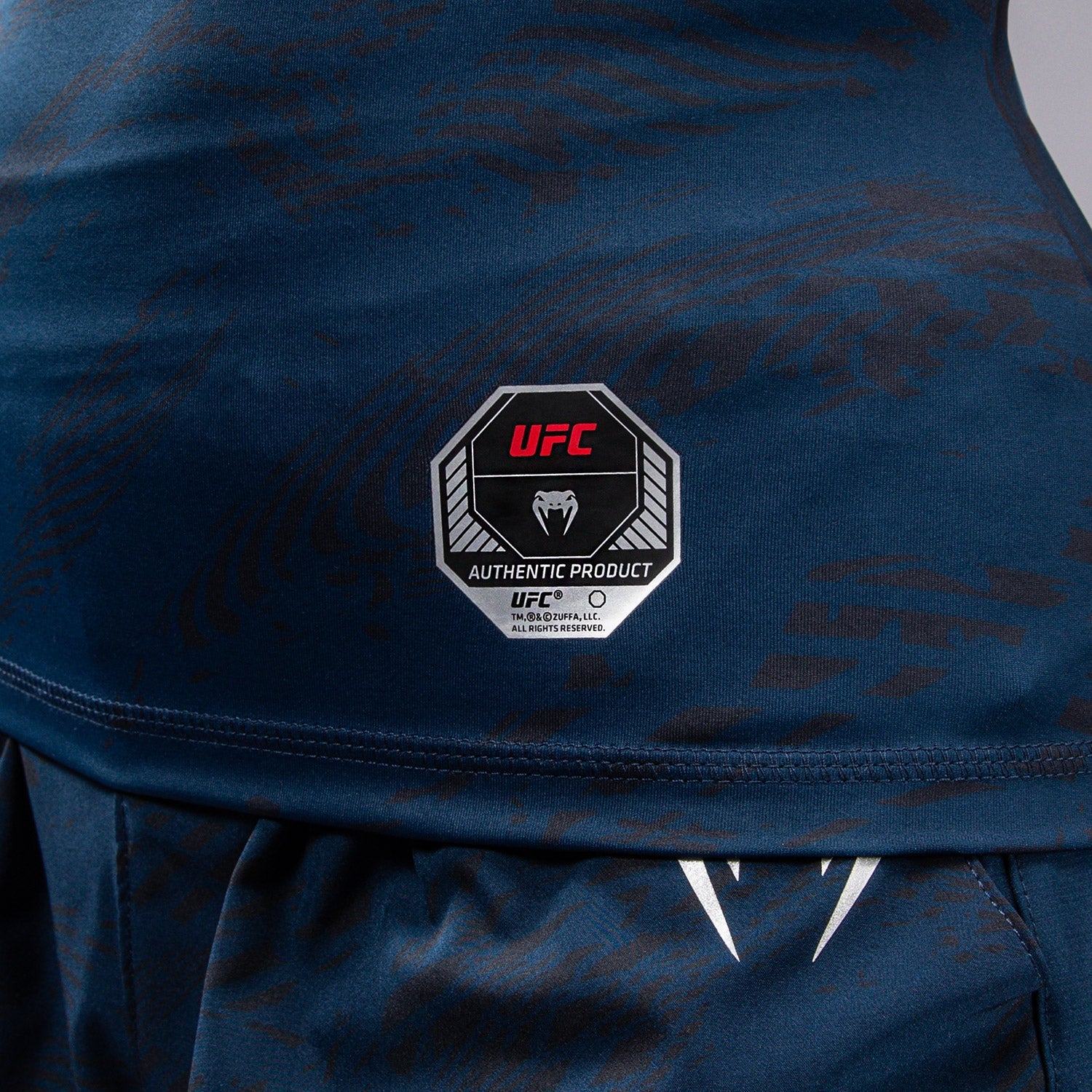 Venum UFC Fusion Fight Week Women's Performance Short Sleeve Rashguard - Oceanic Blue - MMA Training, BJJ, Grappling & Fitness Workout Apparel