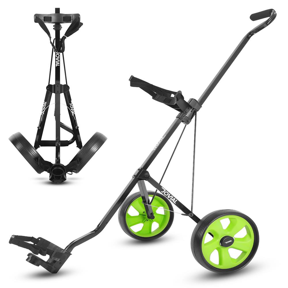 Best 2 Wheel Golf Pull Cart - Lightweight & Portable Golf Push Cart for Easy Transport - Perfect for Golfers on the Go at Courses & Driving Ranges