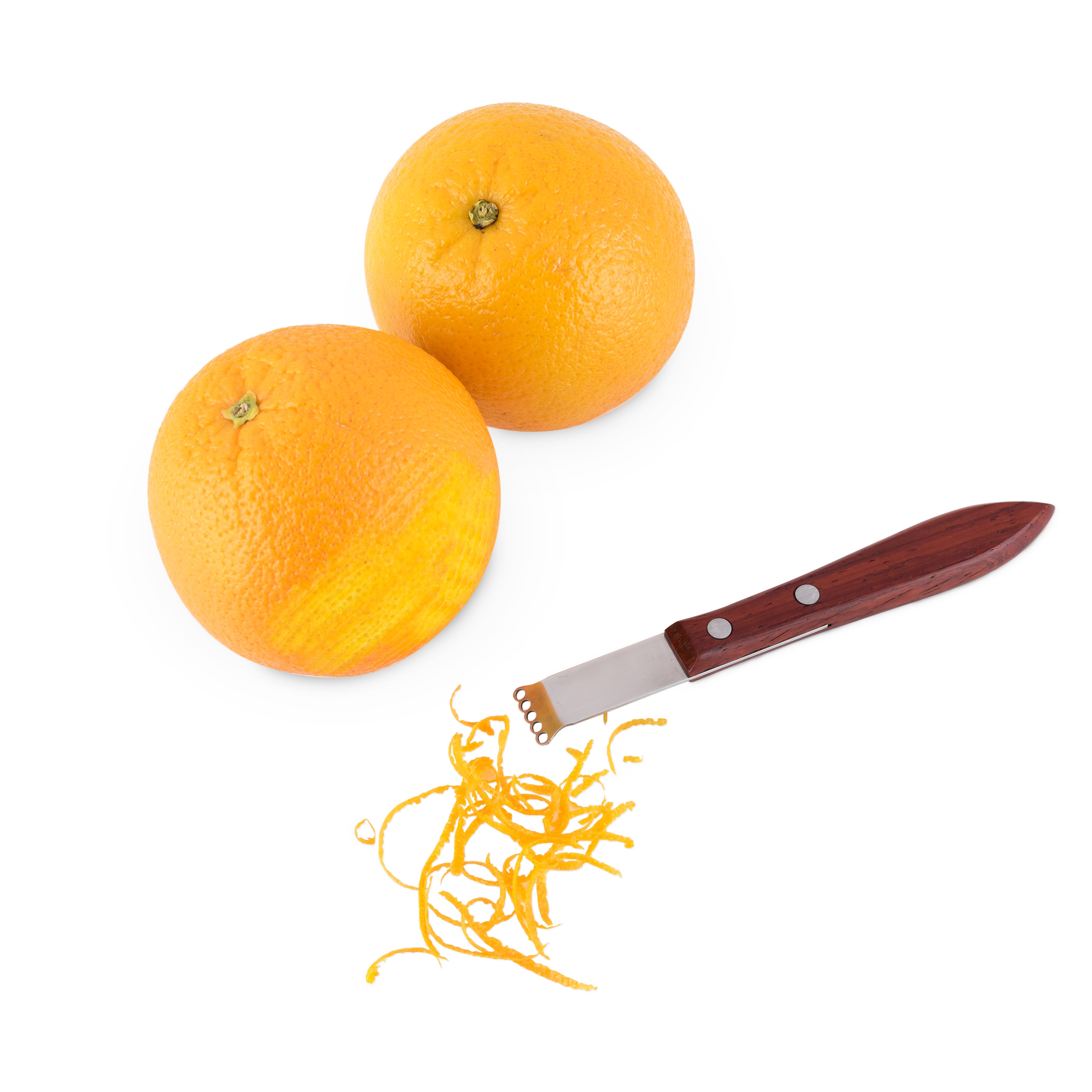 Premium Stainless Steel Citrus Zester with Ergonomic Acacia Wood Handle - Perfect for Zesting Lemons, Limes & Oranges for Baking, Cooking & Cocktail Garnishes