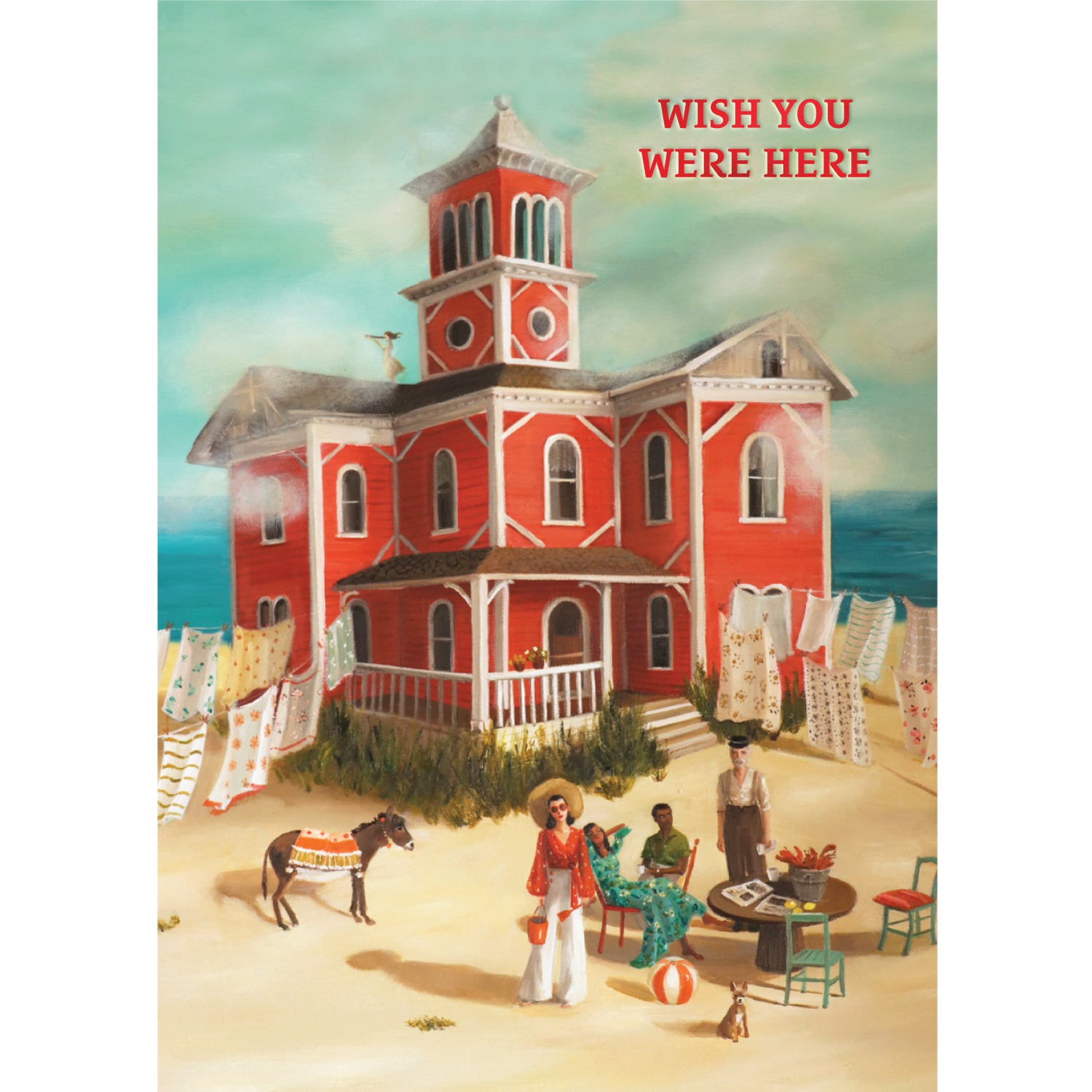Beach House Greeting Cards - Elegant Watercolor Design for Birthday, Thank You & Holiday Cards - Perfect for Beach Lovers, Vacation Home Decor & Coastal Gift Giving