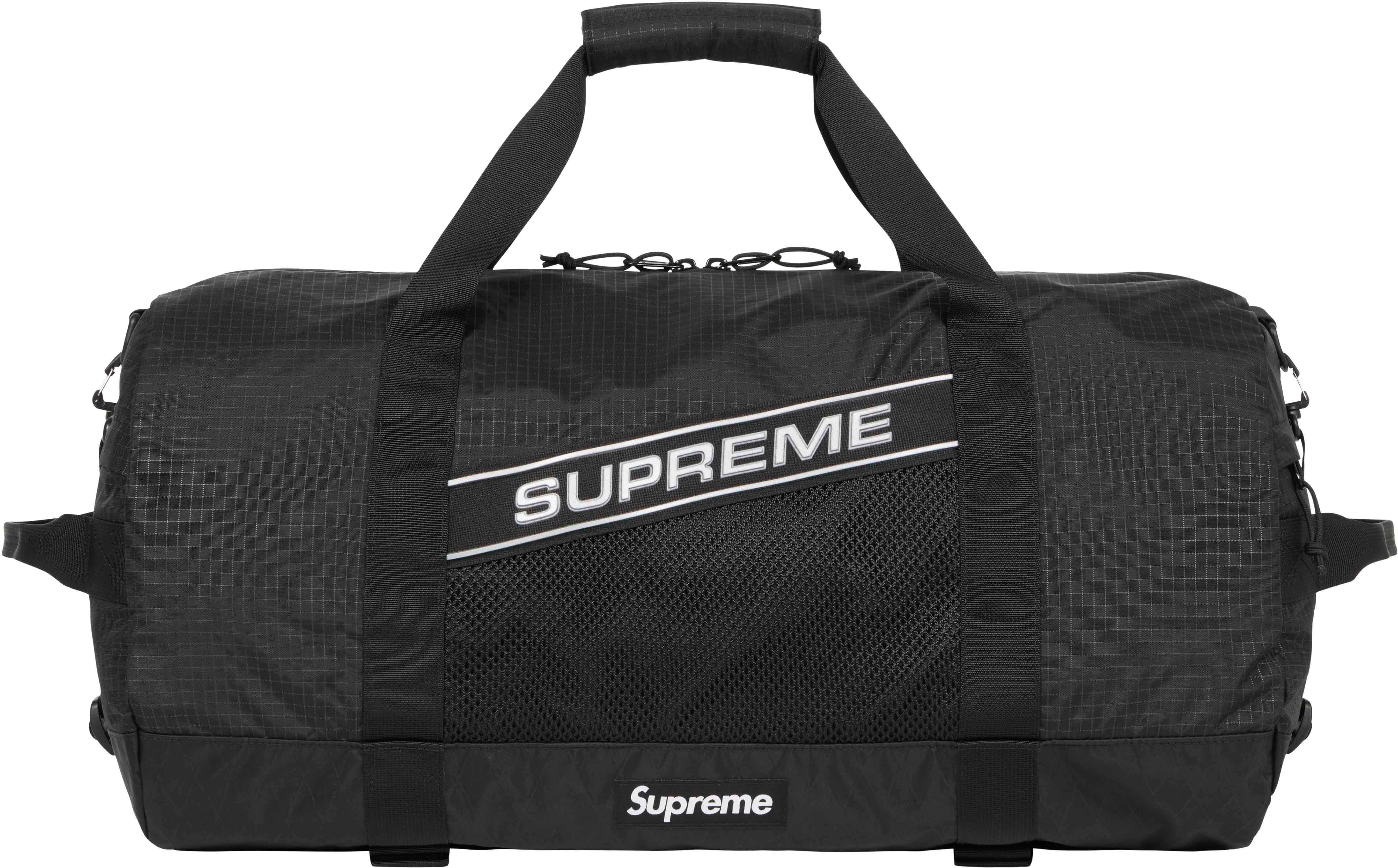 Supreme 55th Duffle Bag Black - Waterproof Travel Gym Bag for Men & Women - Perfect for Workouts, Travel, Sports & Weekend Getaways