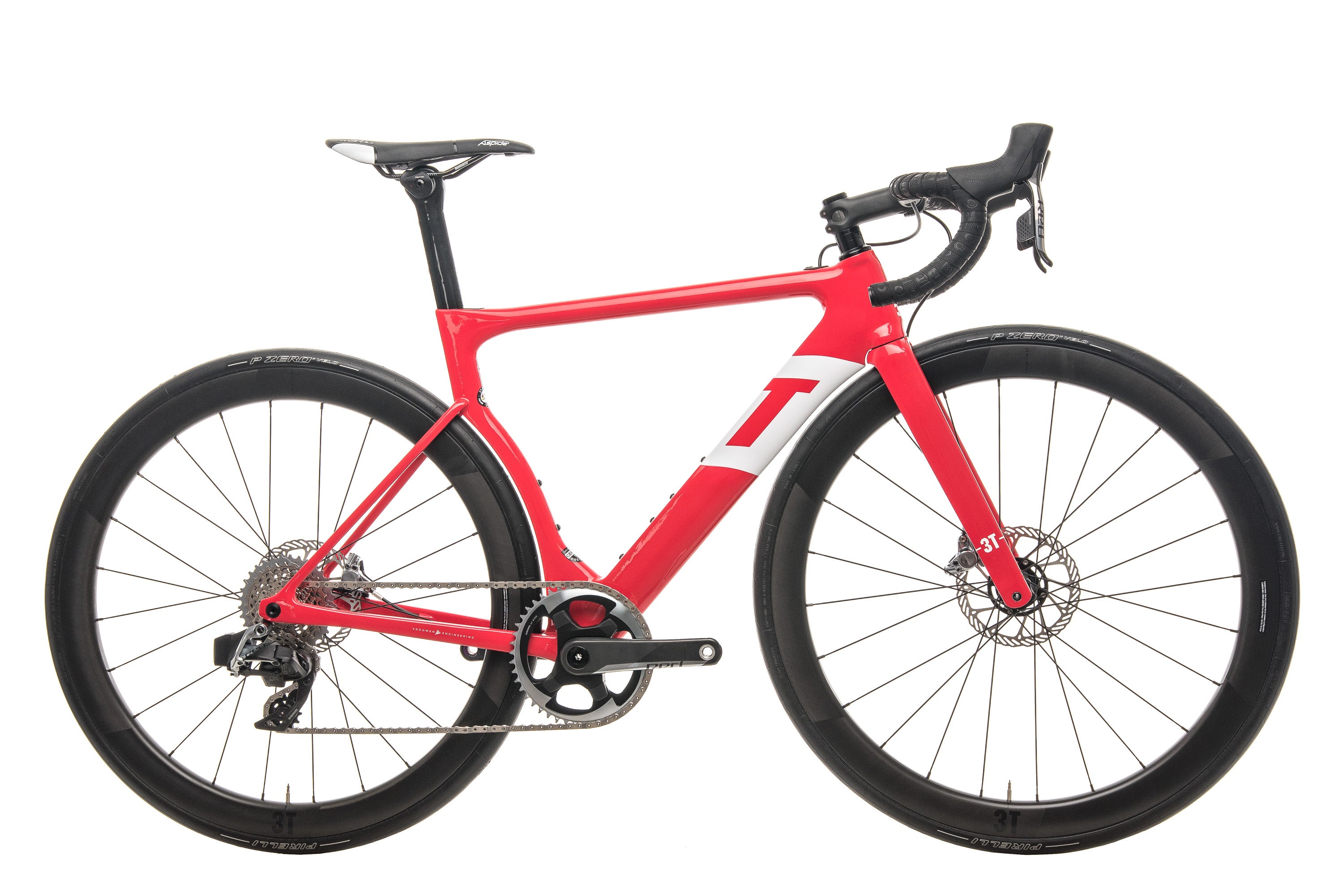 2020 3T Strada Team Red AXS eTap Road Bike - Small Size | Lightweight Carbon Frame, Wireless Shifting | Perfect for Racing, Endurance & Long-Distance Cycling