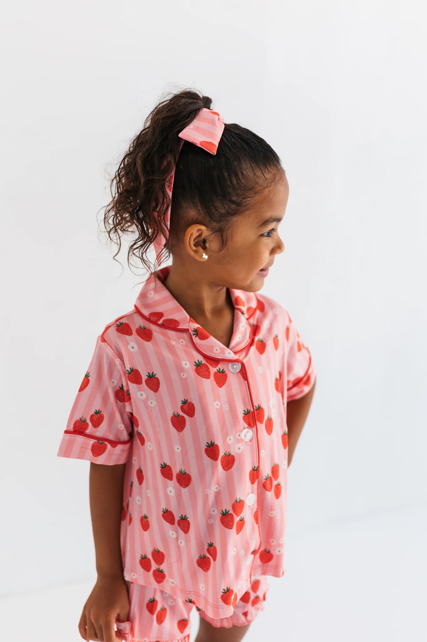 Red Strawberry Kids Button Up Short Set - Cute Summer Outfit for Boys & Girls | Playtime, Beach & Casual Wear