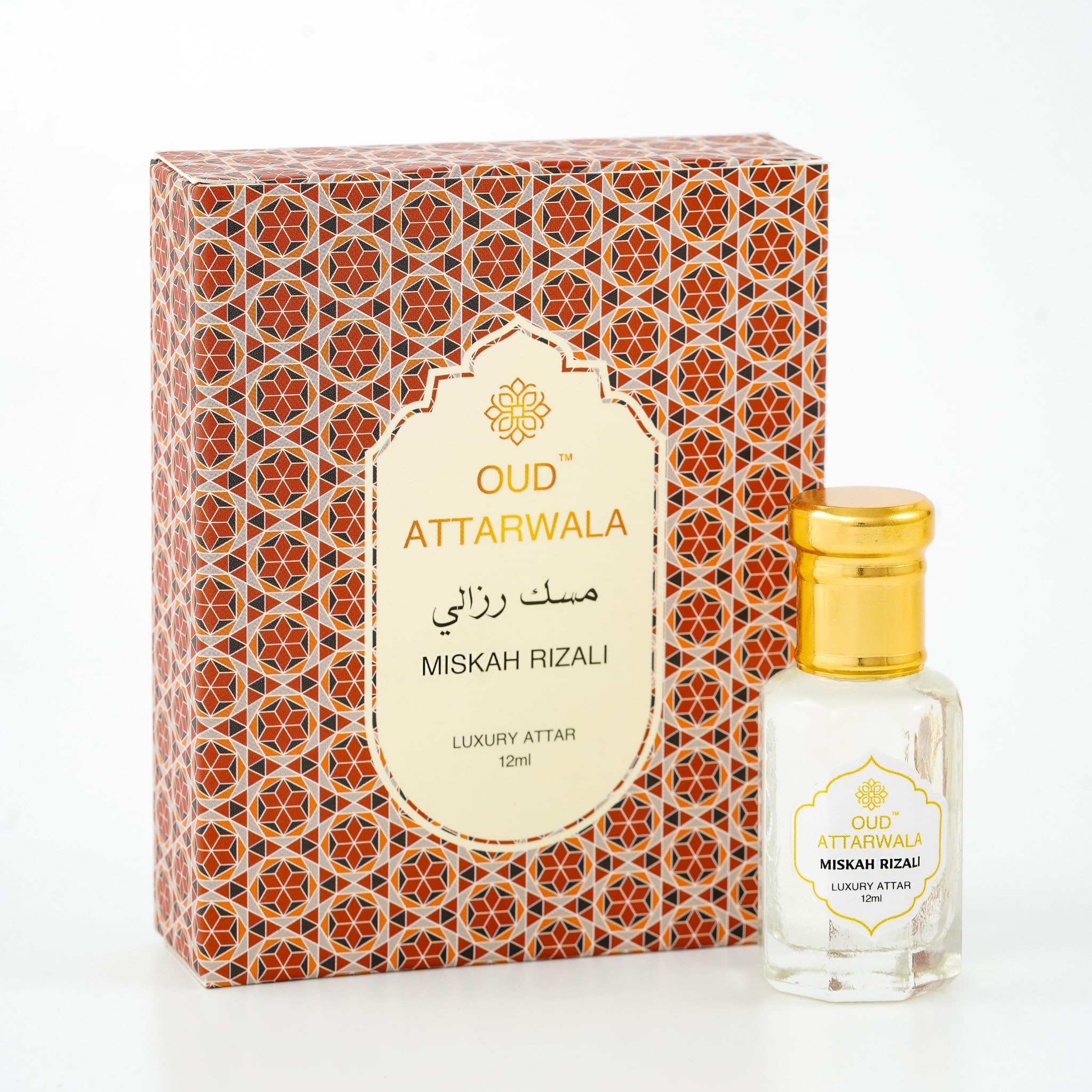 Premium Oud Miskah Rizali Attar Perfume Oil (12ml) - Long Lasting Roll On Arabic Fragrance for Men & Women | Alcohol-Free, Vegan | Perfect for Daily Wear, Special Occasions & Gift Giving