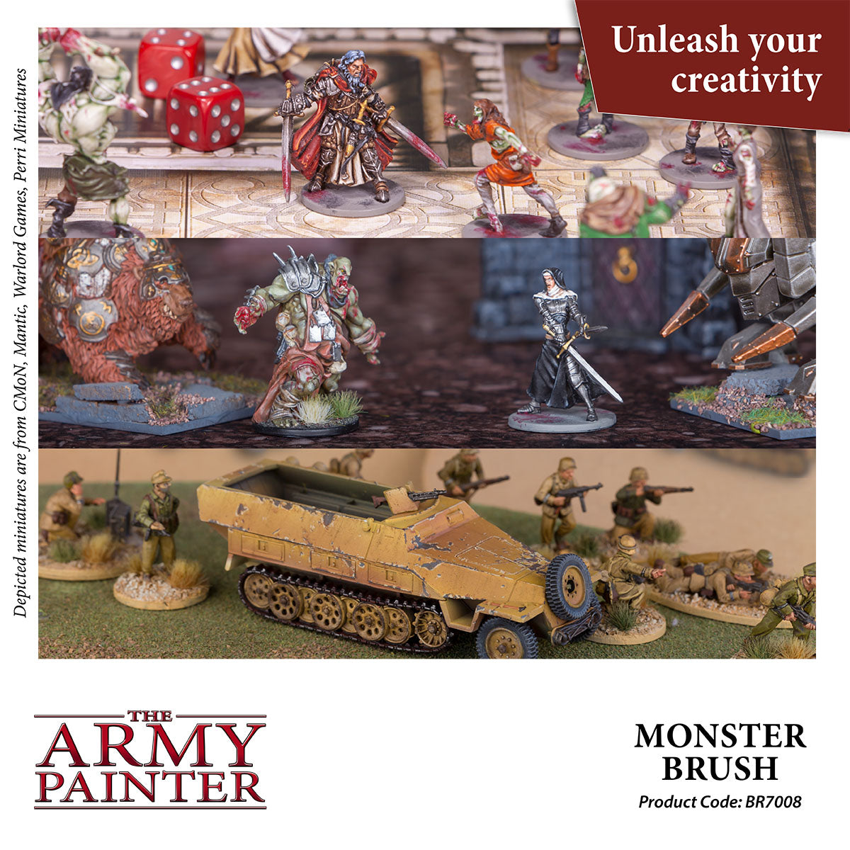 Wargamer Brush: Monster - High-Quality Miniature Painting Brush for Tabletop Gaming & Warhammer - Perfect for Detailed Model Painting & Hobbyists