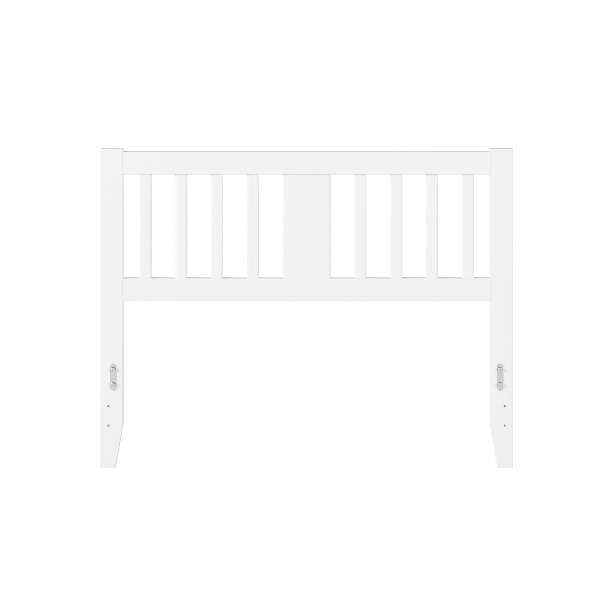 AFI Tahoe Solid Wood Slatted Headboard with USB Charging Port - Full Size, White - Modern Bedroom Furniture for Home Decor & Guest Rooms