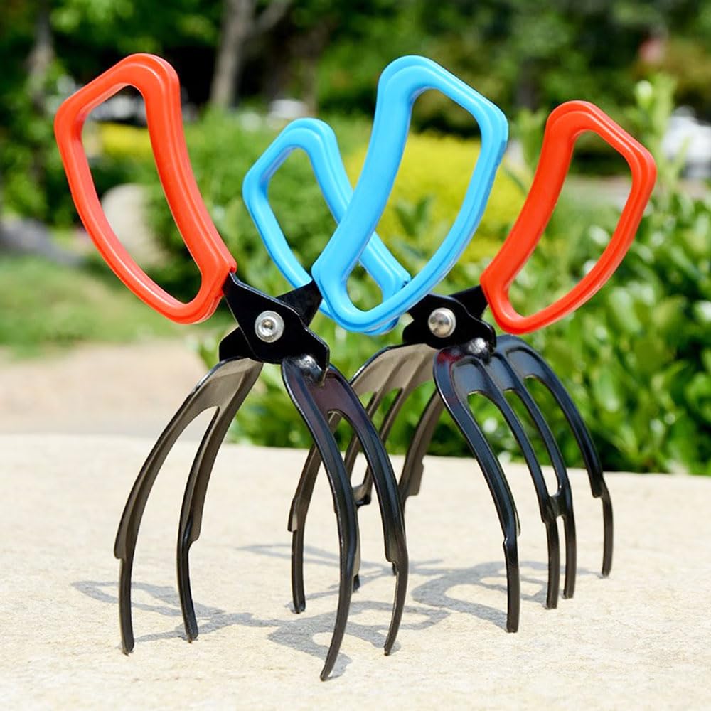 AIIONP 3 Claw Fish Gripper - Heavy Duty Fishing Pliers with Metal Control Clamp | Secure Fish Handling Tool with Three Teeth Grip | Perfect for Catch & Release, Boat Fishing & Saltwater Angling Accessories