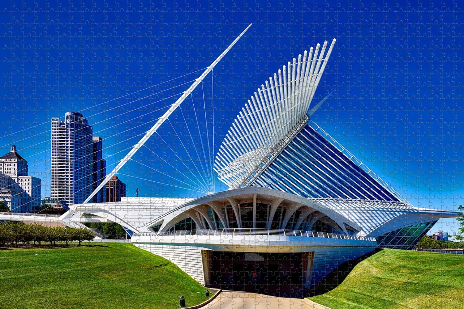 1000 Piece Jigsaw Puzzle for Adults - Milwaukee Art Museum USA Travel Souvenir - Perfect for Relaxation, Home Decor & Gift Giving