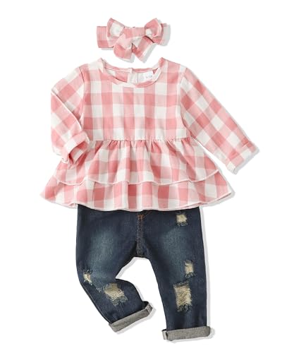 Pink Plaid Denim