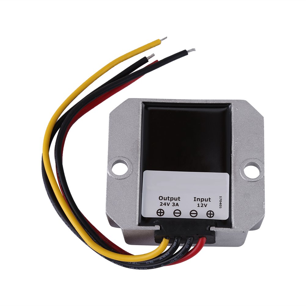 DC DC 12V to 24V 3A 72W Boost Converter Step Up Power Supply Module for Electric Motors, Speakers, Car LED Displays, Fans, Solar Panels, and DIY Electronics Projects