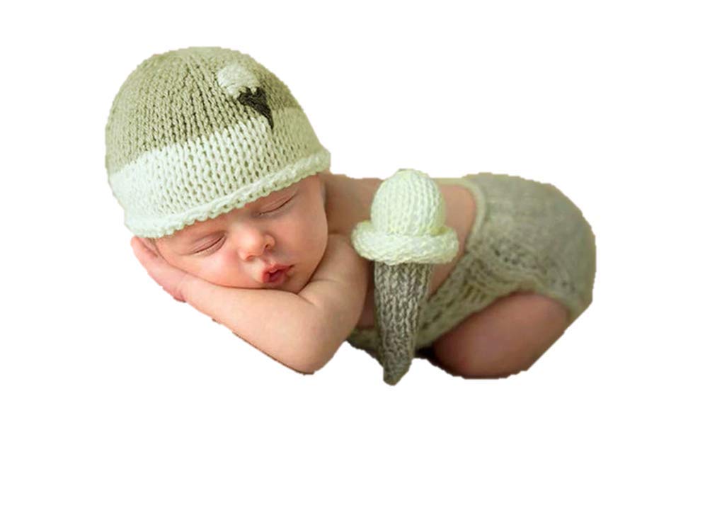 Adorable Newborn Baby Crochet Knit Ice Cream Cone Costume - Soft Photography Prop for Newborn Photo Shoots, Baby Showers & Milestone Pictures