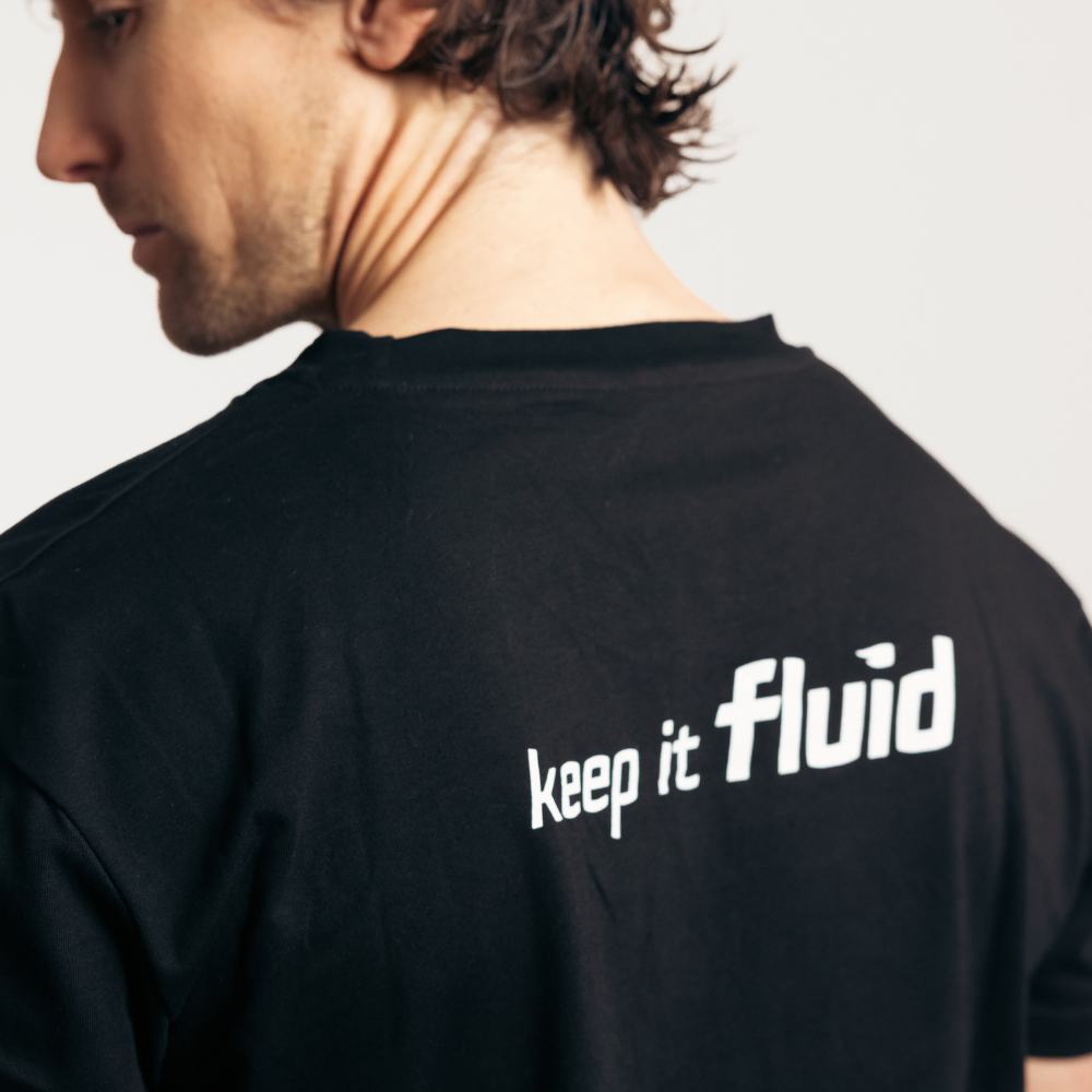 Fluid Style Tee - Soft Black Cotton T-Shirt for Men | Casual Wear, Street Fashion & Everyday Comfort