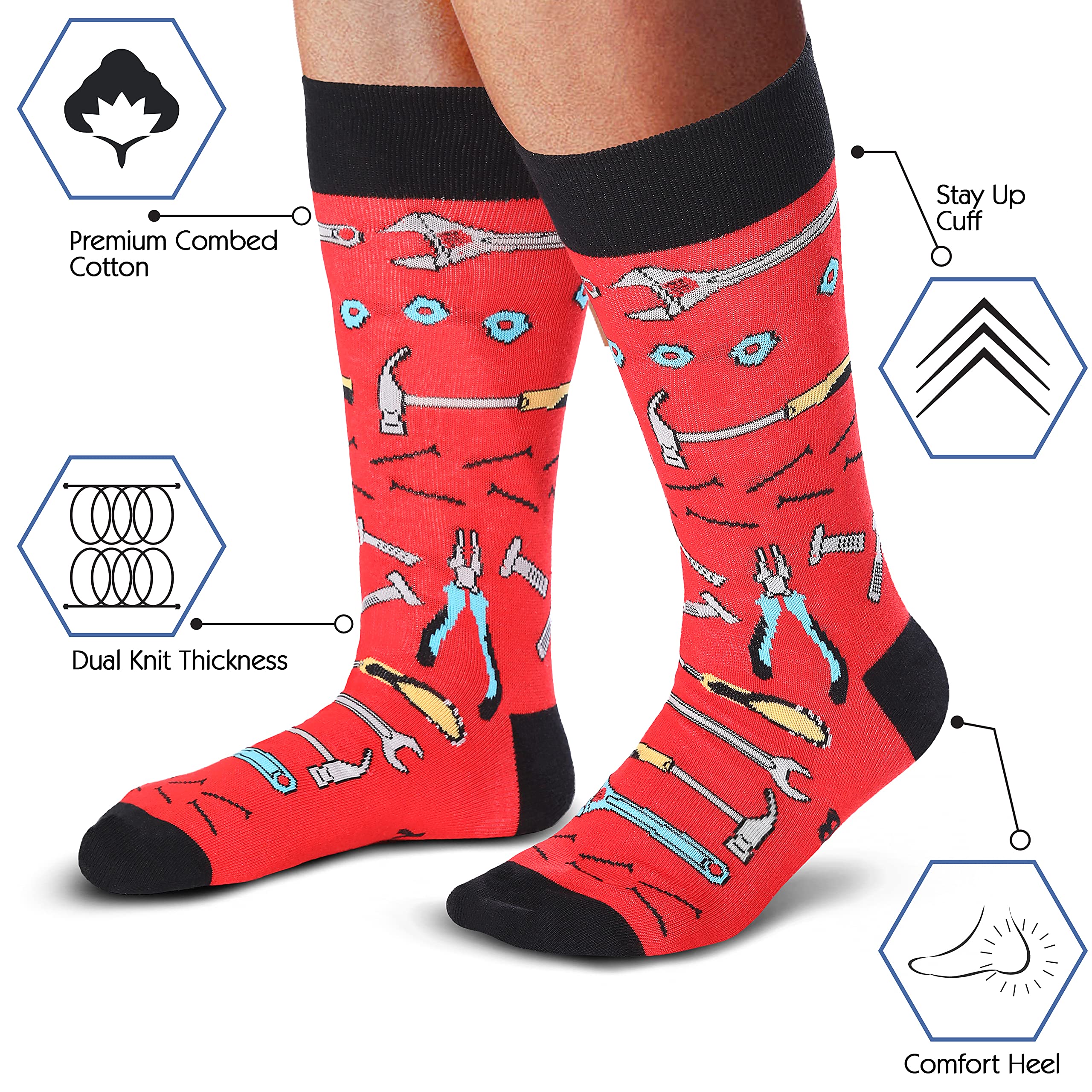 Funny Father's Day Socks for Men - Novelty Grandpa & Dad Gifts in Gift Box - Perfect Christmas Present for Dad, Husband, or Grandfather - Great for Holidays, Birthdays & Special Occasions