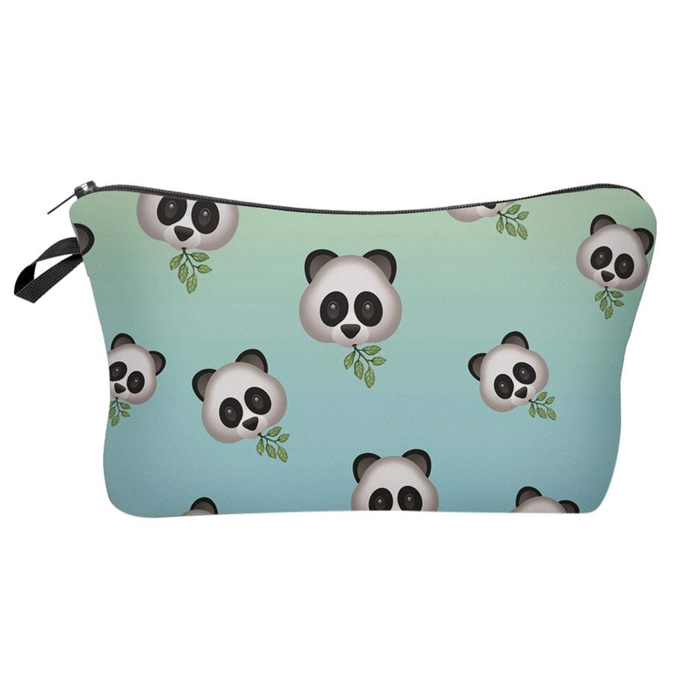 Wowobjects® Cute Animal Print Portable Cosmetic Bag for Women - Waterproof Makeup Organizer & Travel Toiletry Pouch (50157) - Perfect for Travel, Gym, Beach & Daily Use
