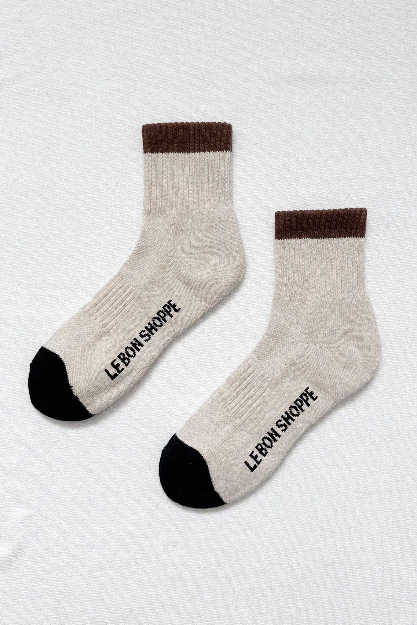 Girlfriend Socks for Women - Color Block Black Coffee Crew Socks | Perfect Gift for Her, Valentine's Day, Anniversary & Everyday Wear