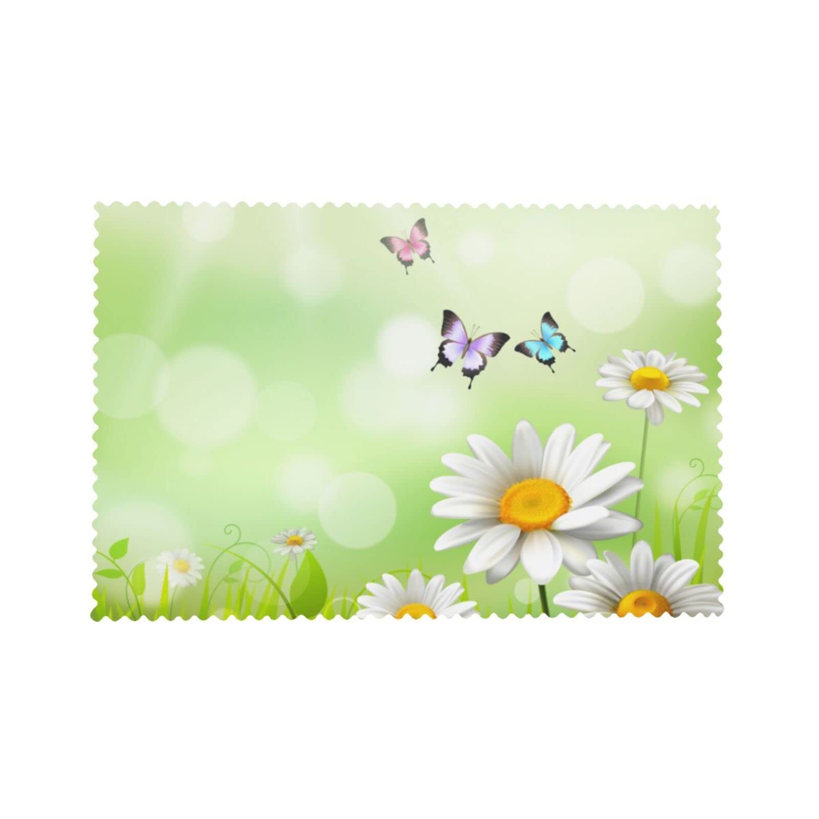 Butterfly Placemats Set of 4 - 12x18 Inch Washable Table Mats for Kitchen & Dining Room Decor, Farmhouse Style Table Setting, Perfect for Everyday Meals and Special Occasions