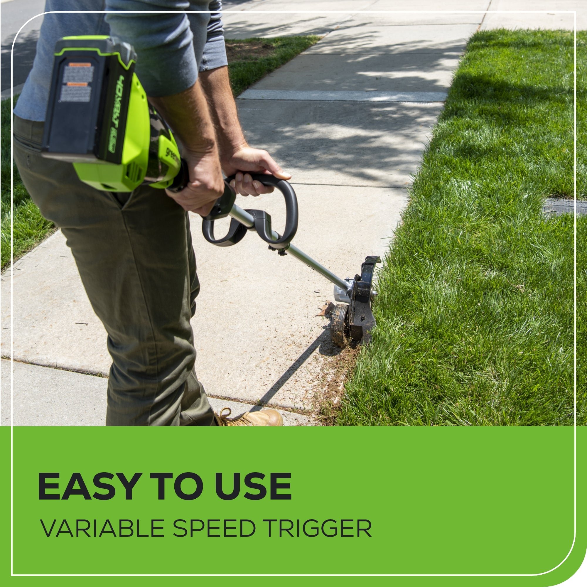 40V 8-Inch Cordless Battery Lawn Edger with 4.0Ah Lithium-Ion Battery & Fast Charger - Perfect for Yard Landscaping, Garden Trimming and DIY Home Improvement Projects
